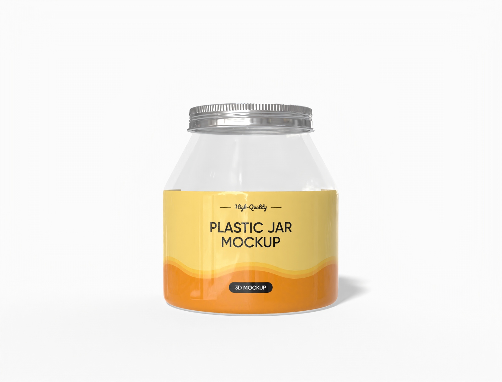 Glass honey jar mockup