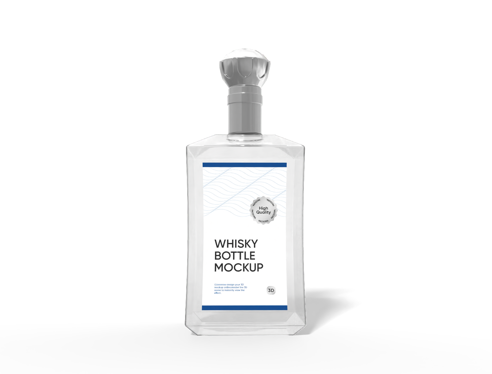 500 ml liquor bottle mockup