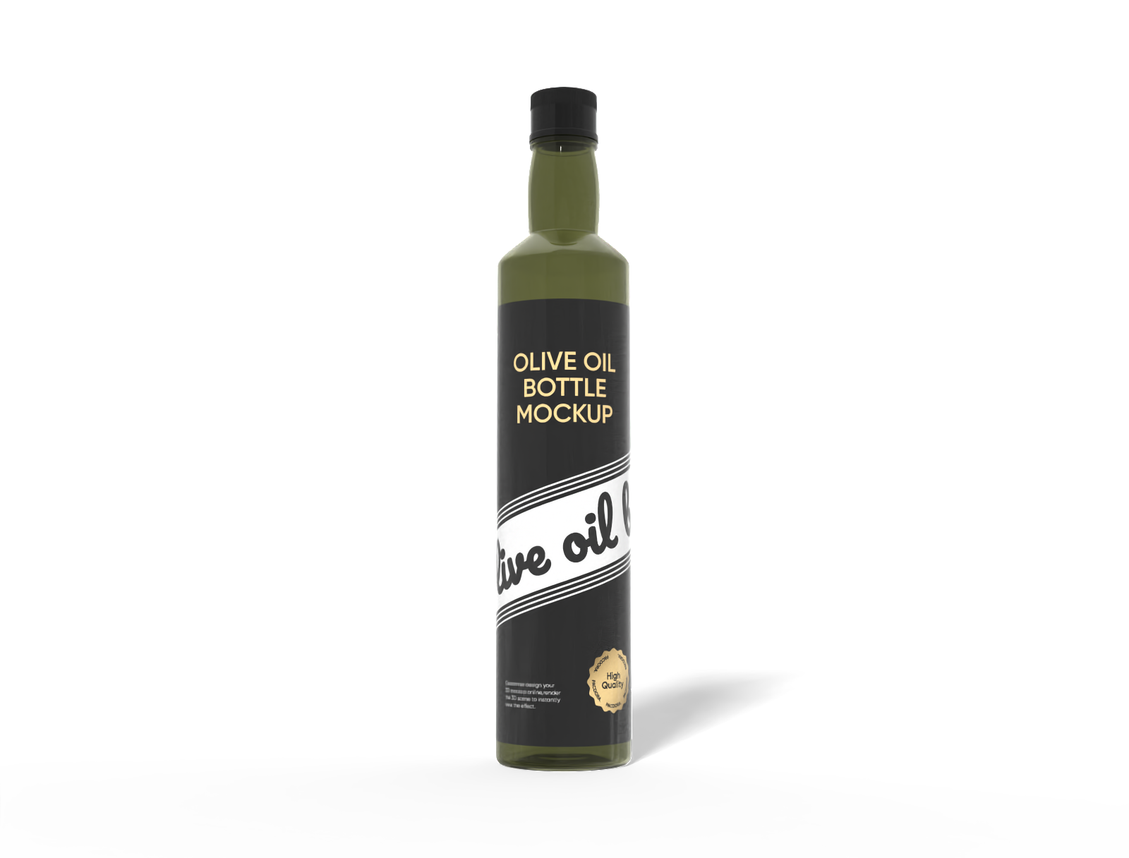 700 ml olive oil bottle mockup