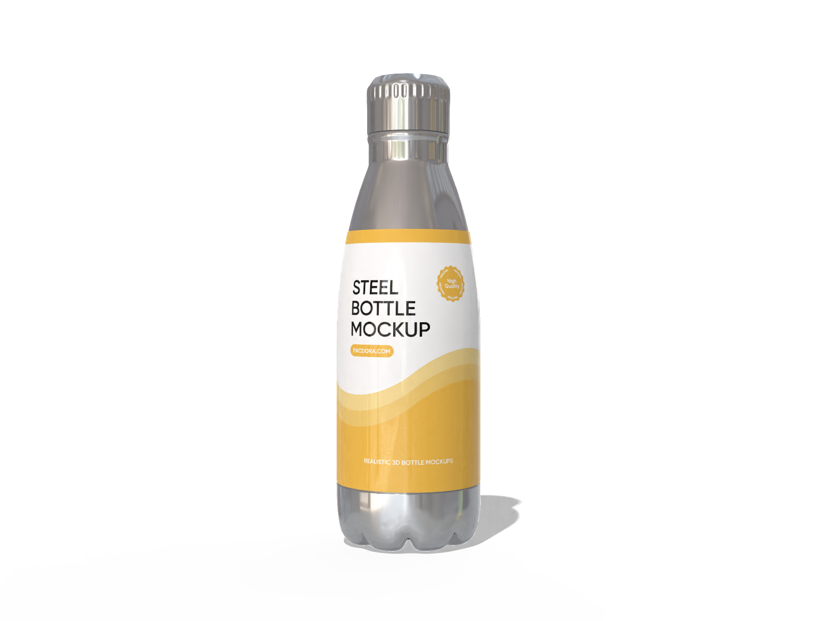 250 ml steel bottle mockup