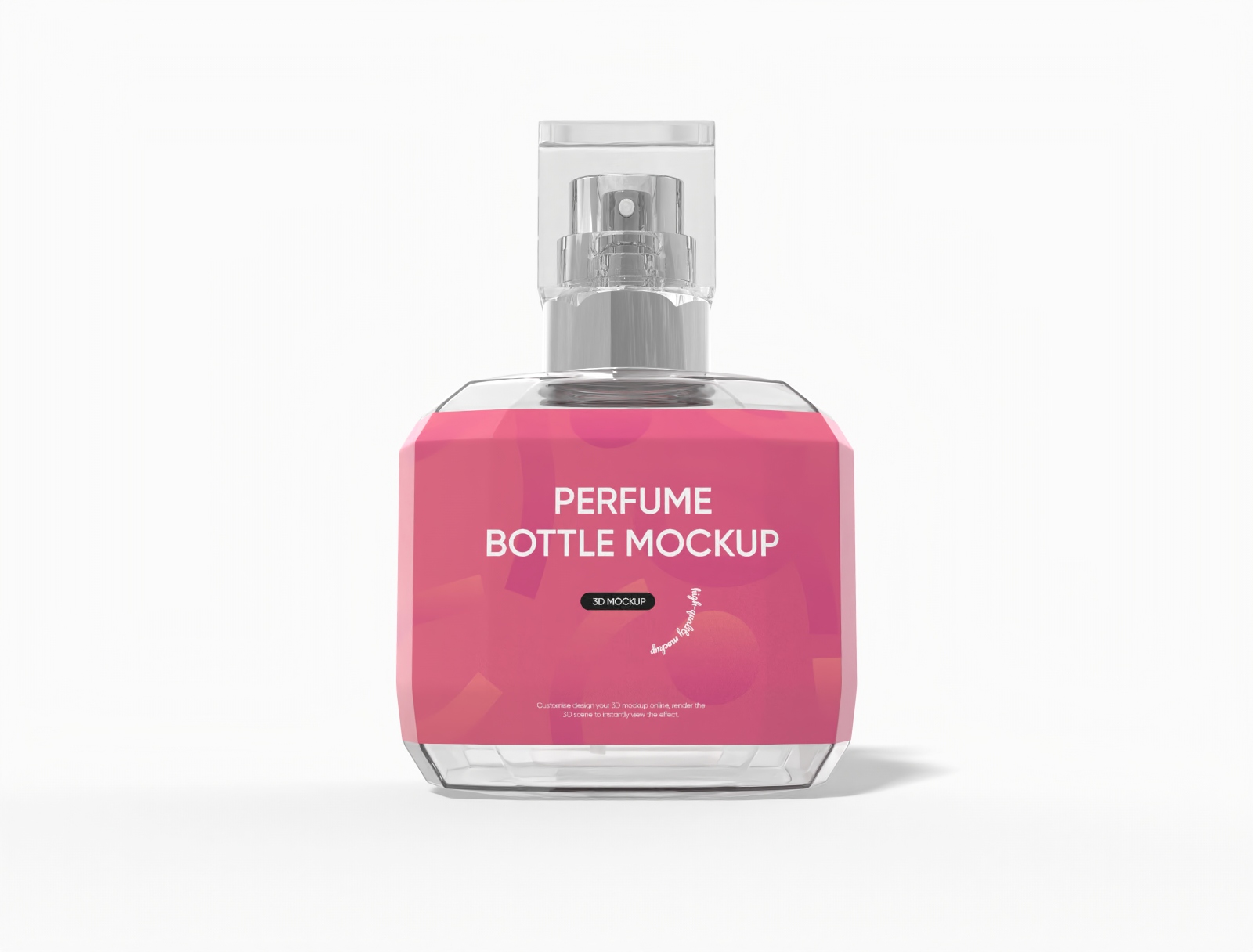 50 ml glass perfume bottle mockup