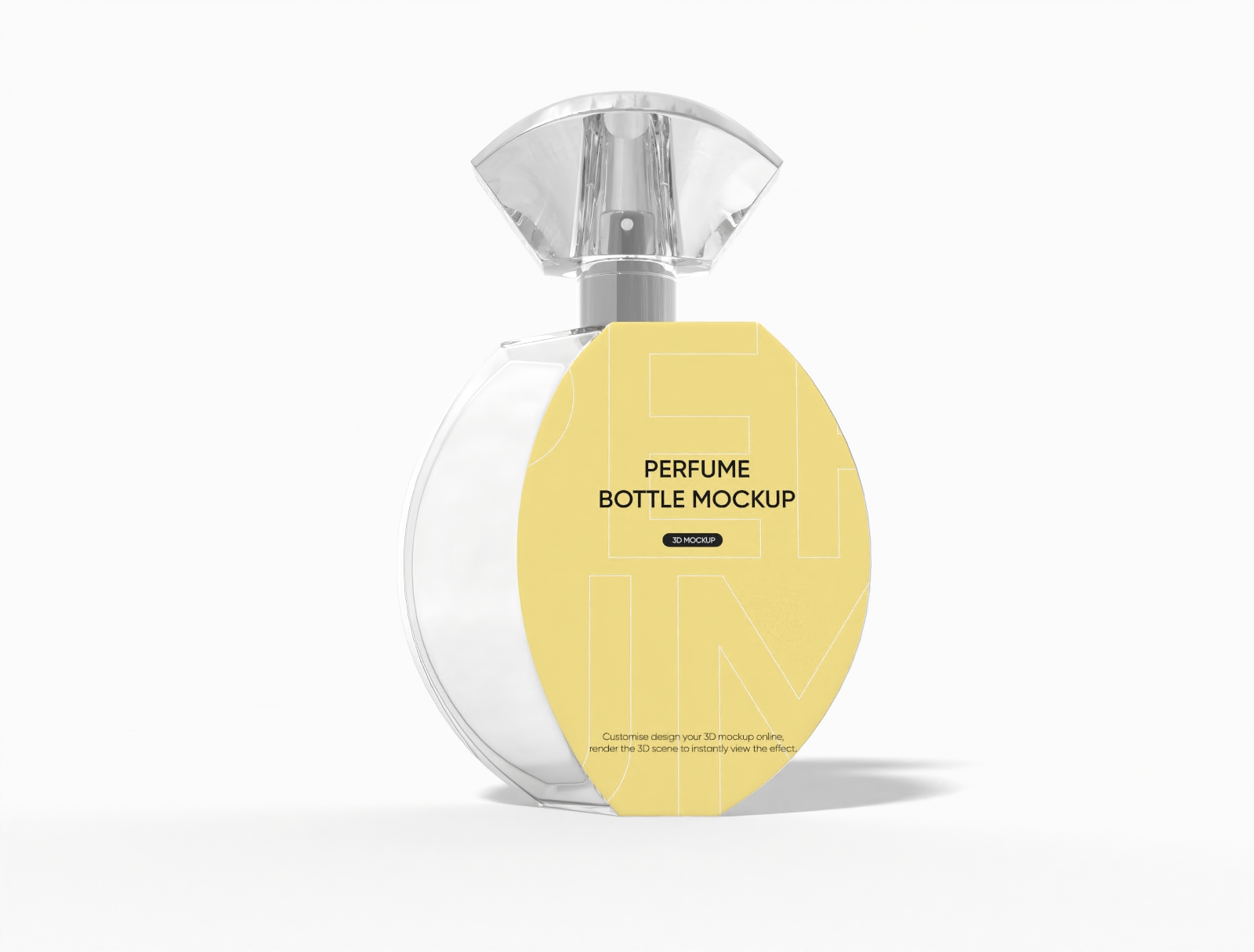 60 ml round perfume bottle mockup