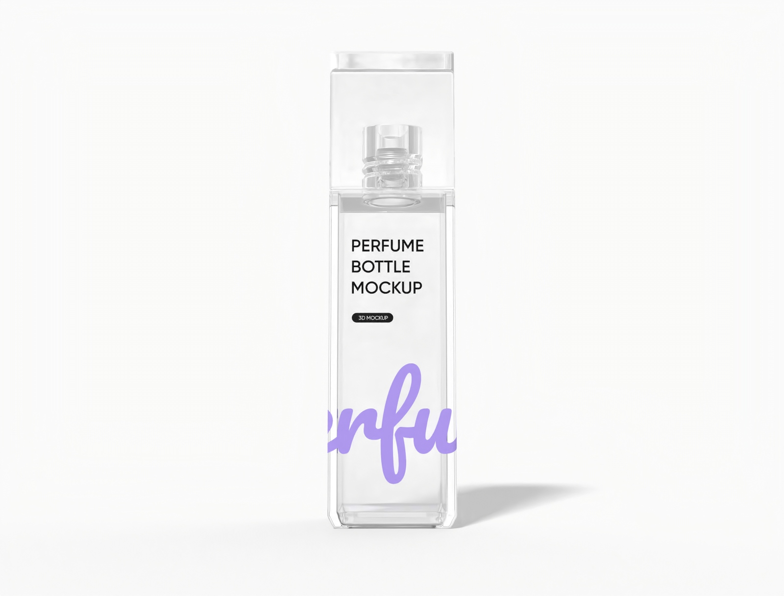 Cosmetic glass bottle mockup