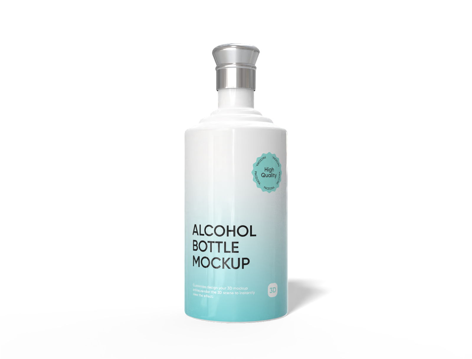500 ml liquor bottle mockup