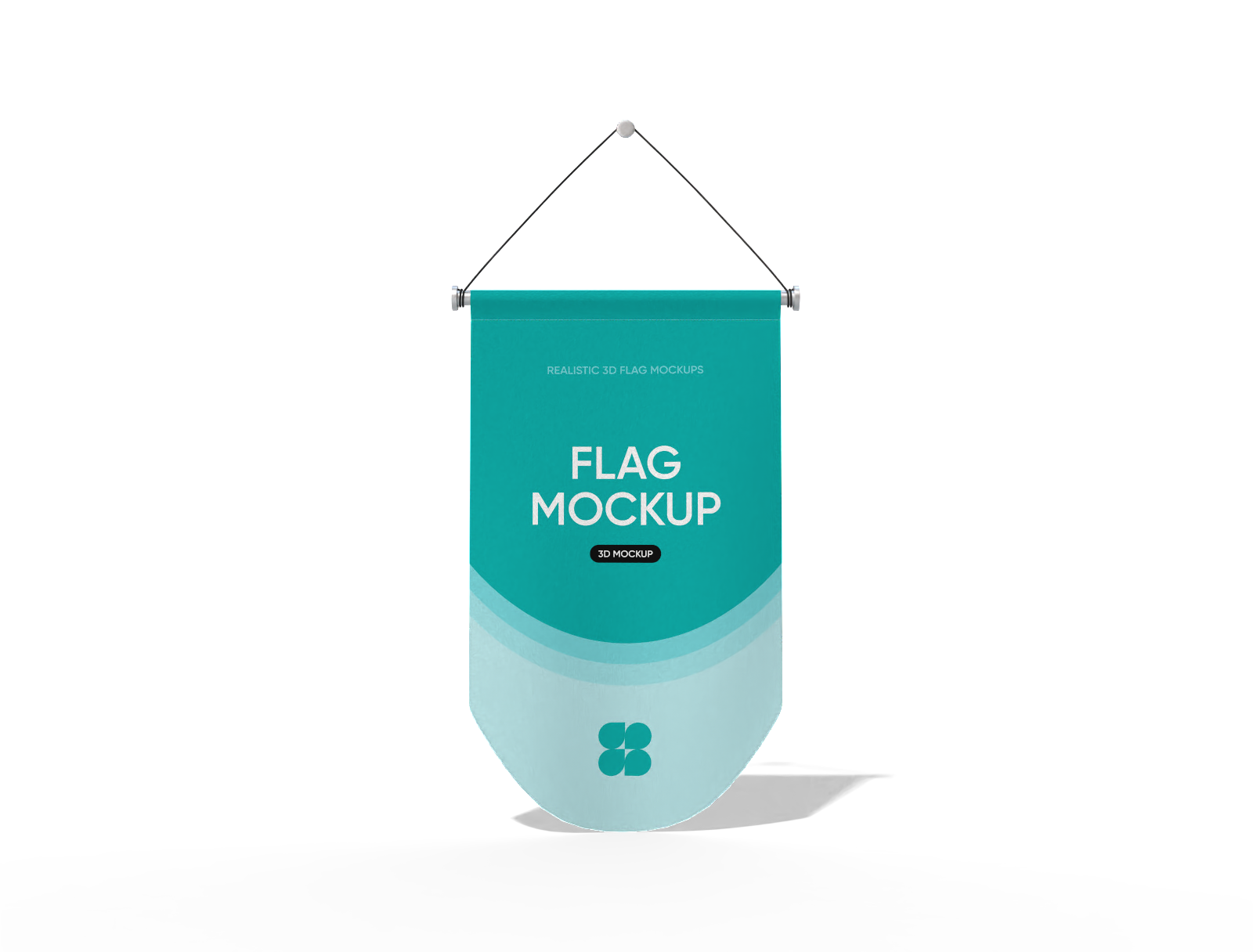 Hanging flag mockup