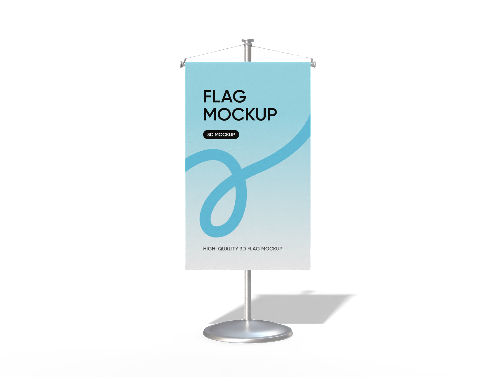 Desk flag mockup