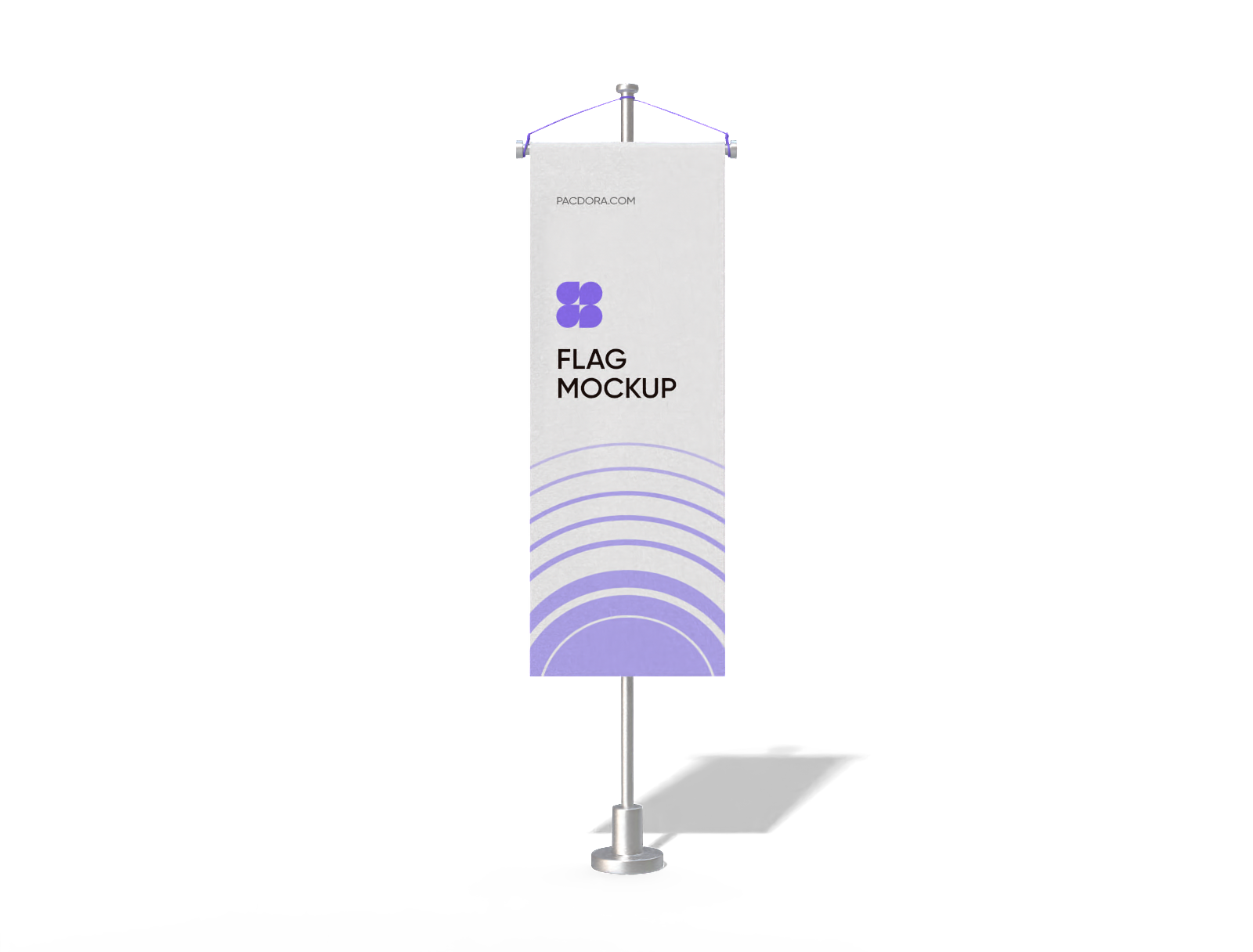 Vertical flag mockup