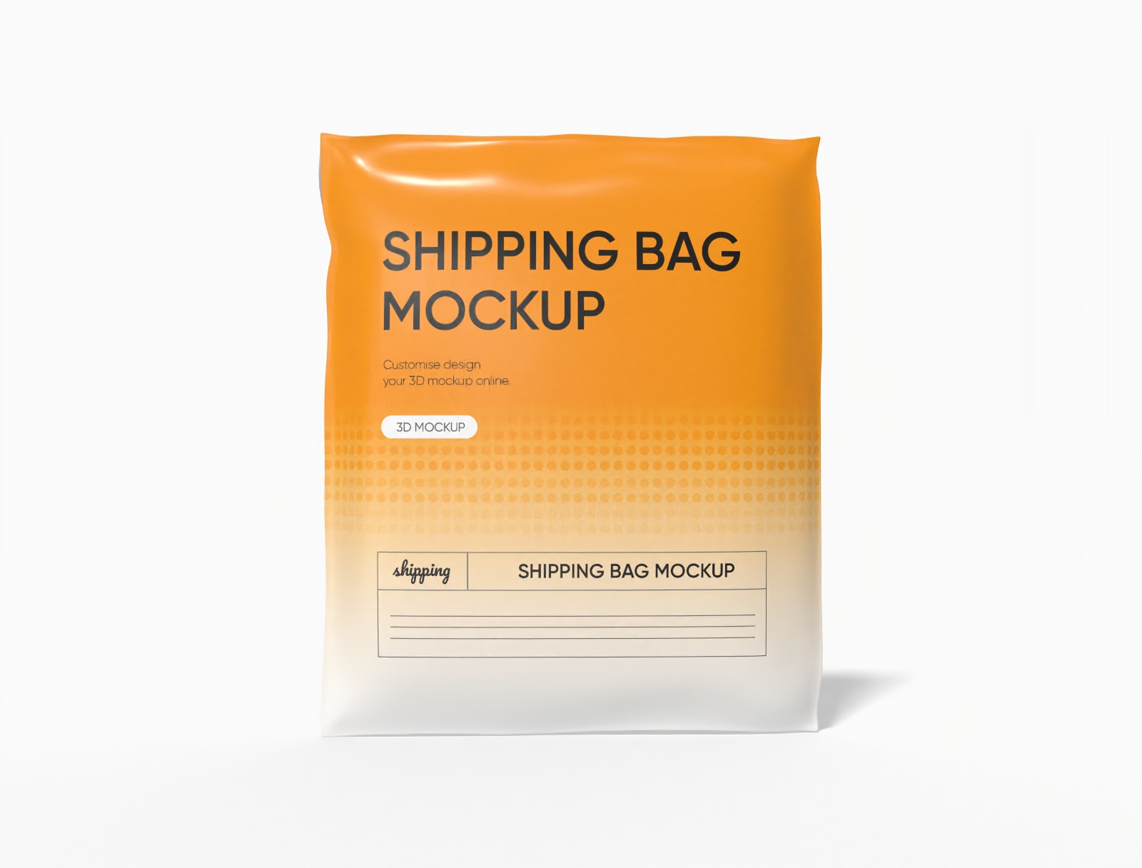 Shipping bag mockup