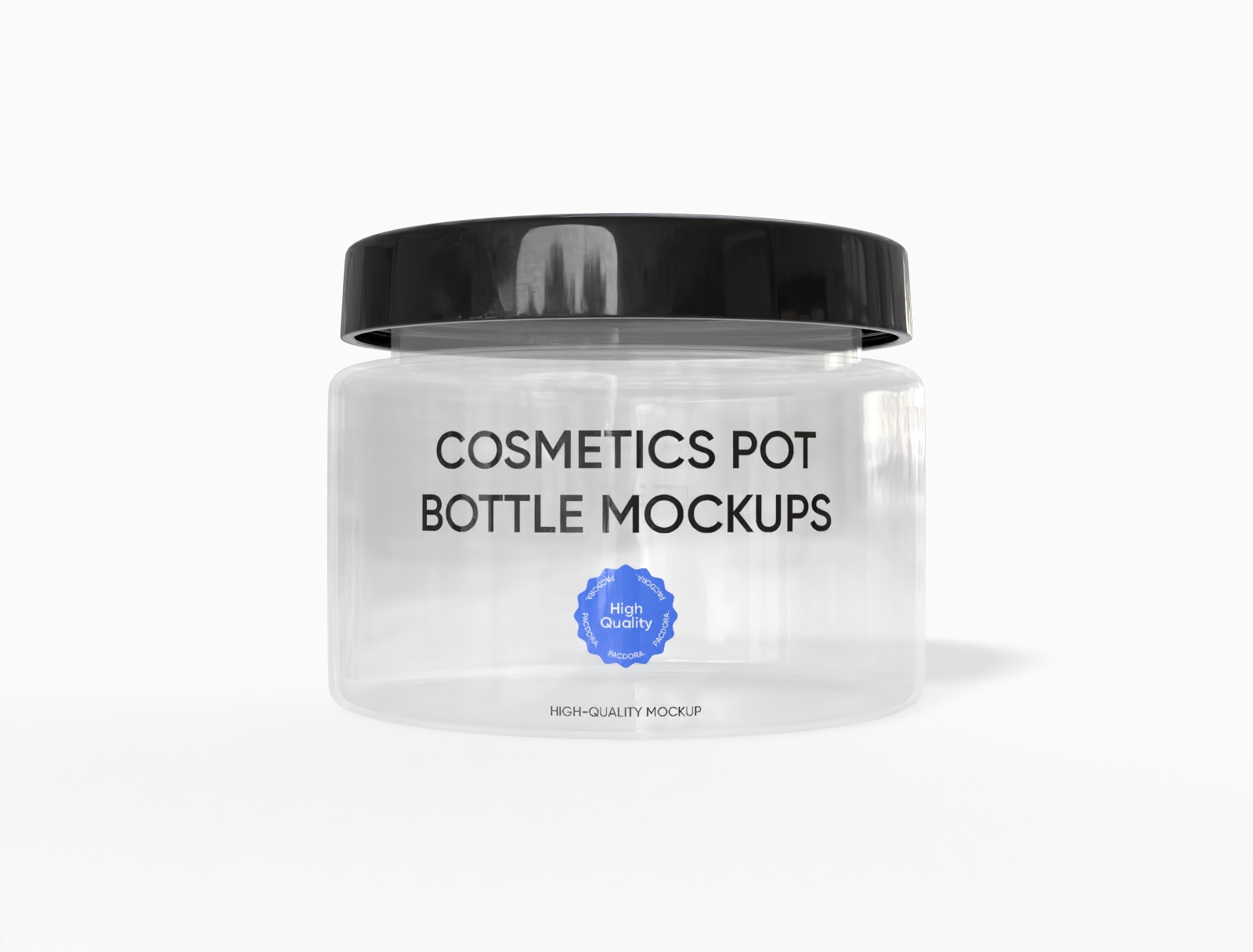 Cosmetic pot bottle mockup