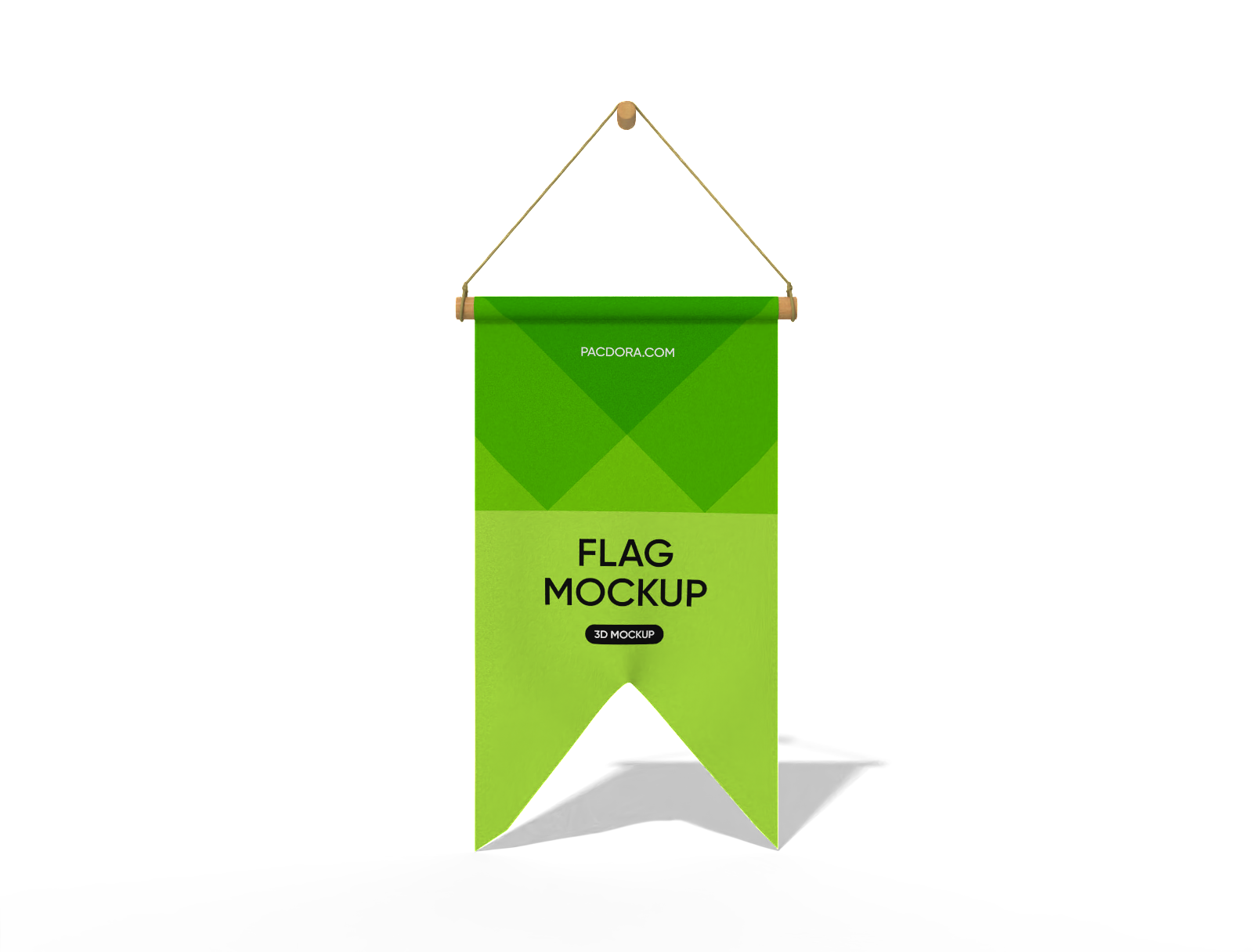Pennant flag mockup
