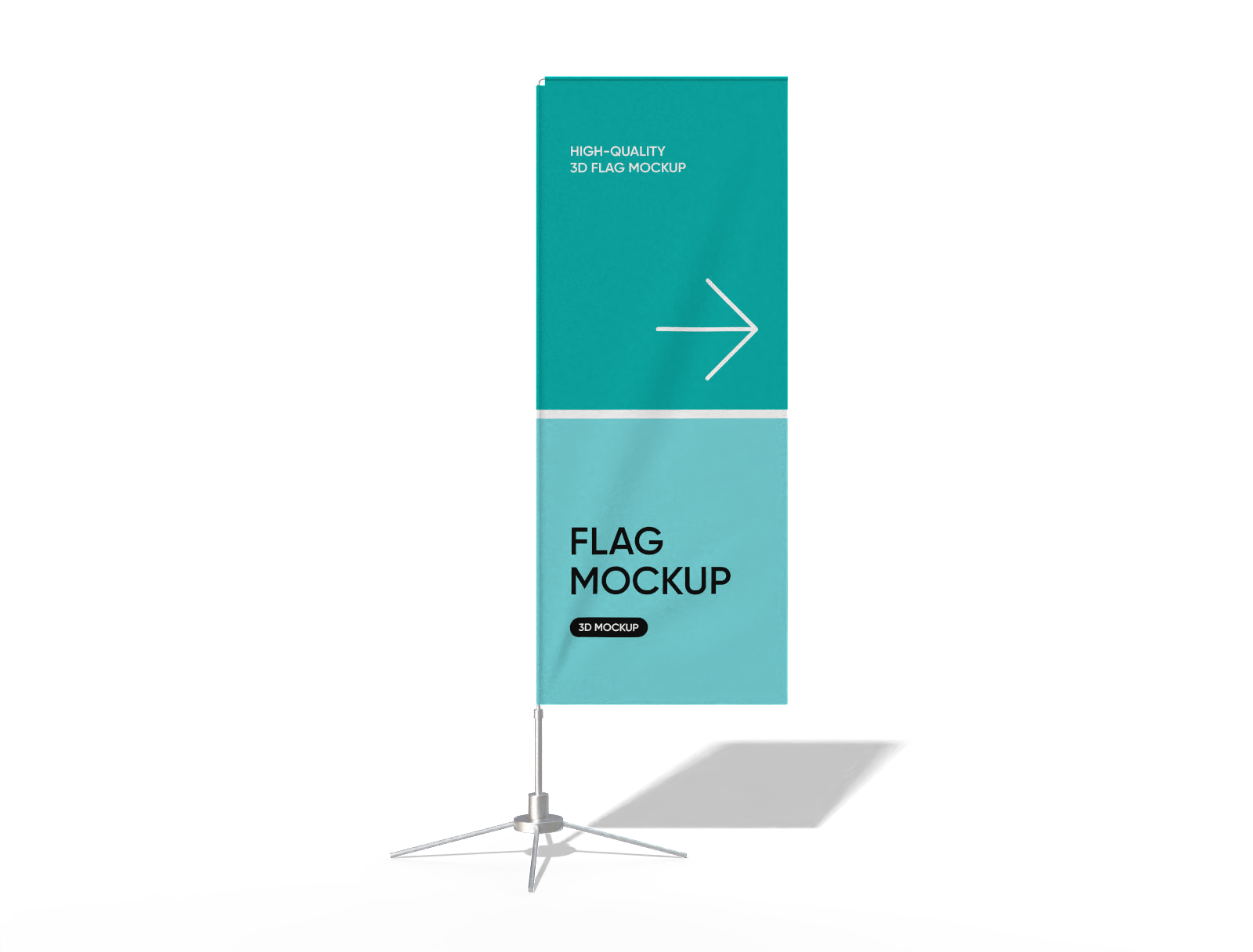 Vertical flag mockup