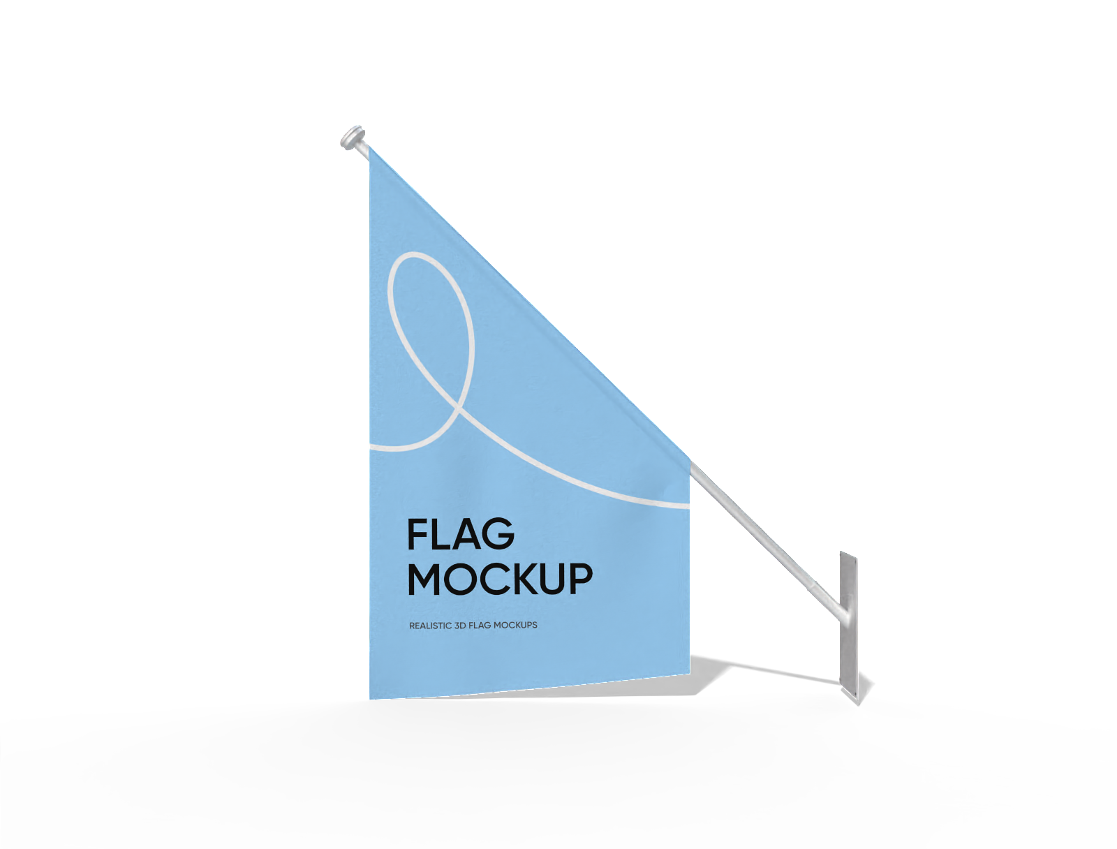 Outdoor flag mockup