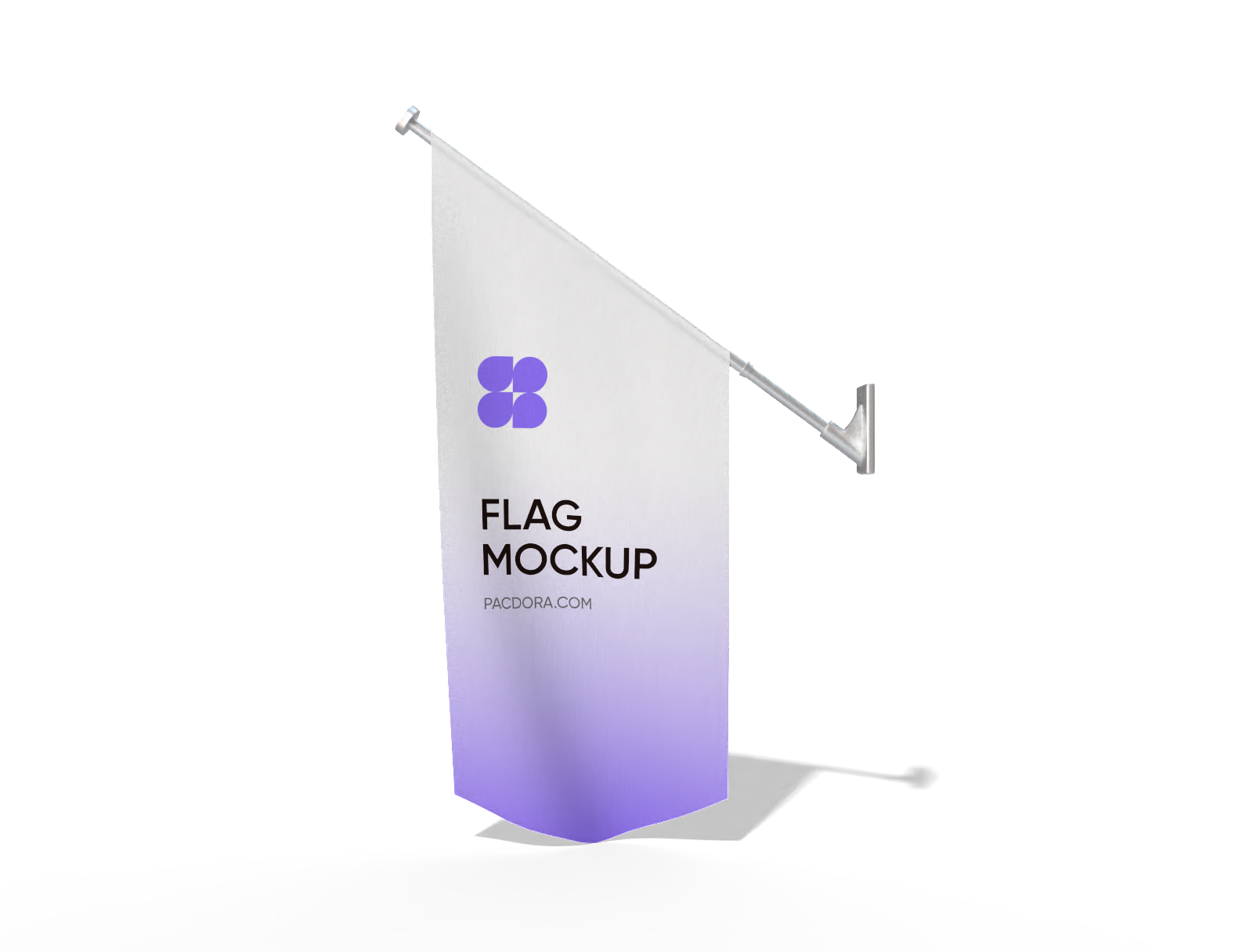 Vertical flag mockup