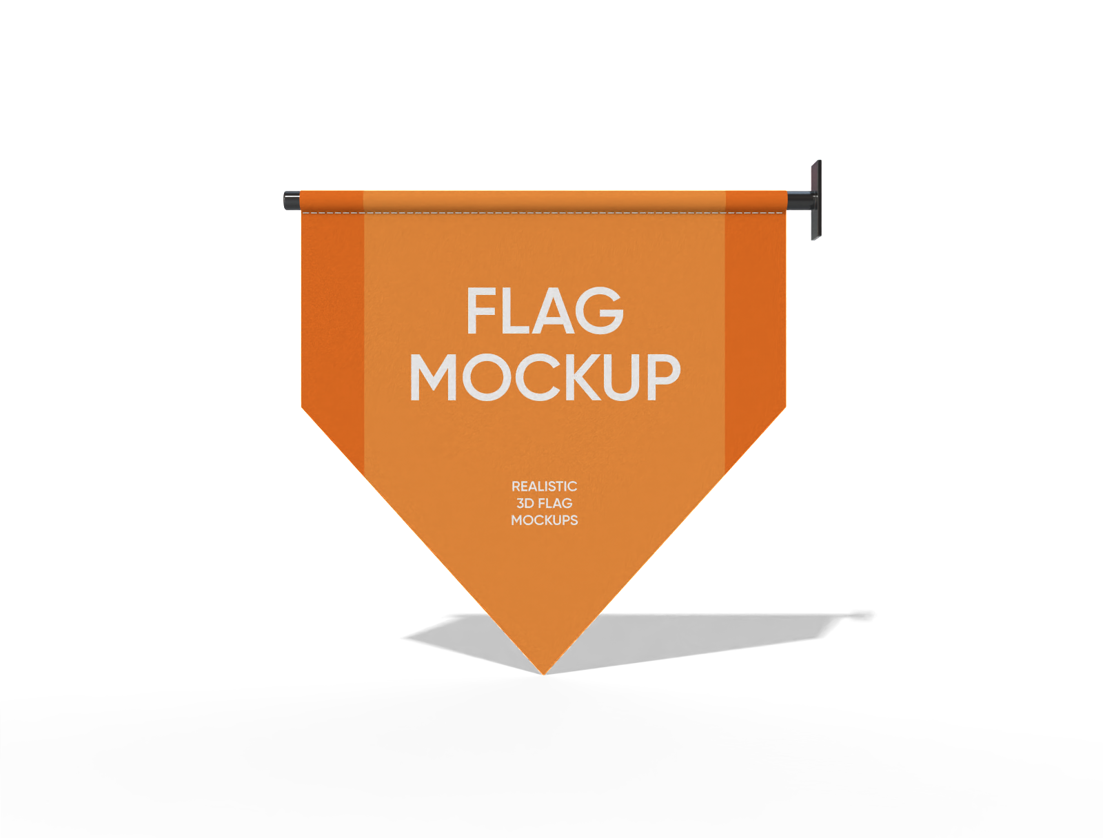 Triangle flag mockup