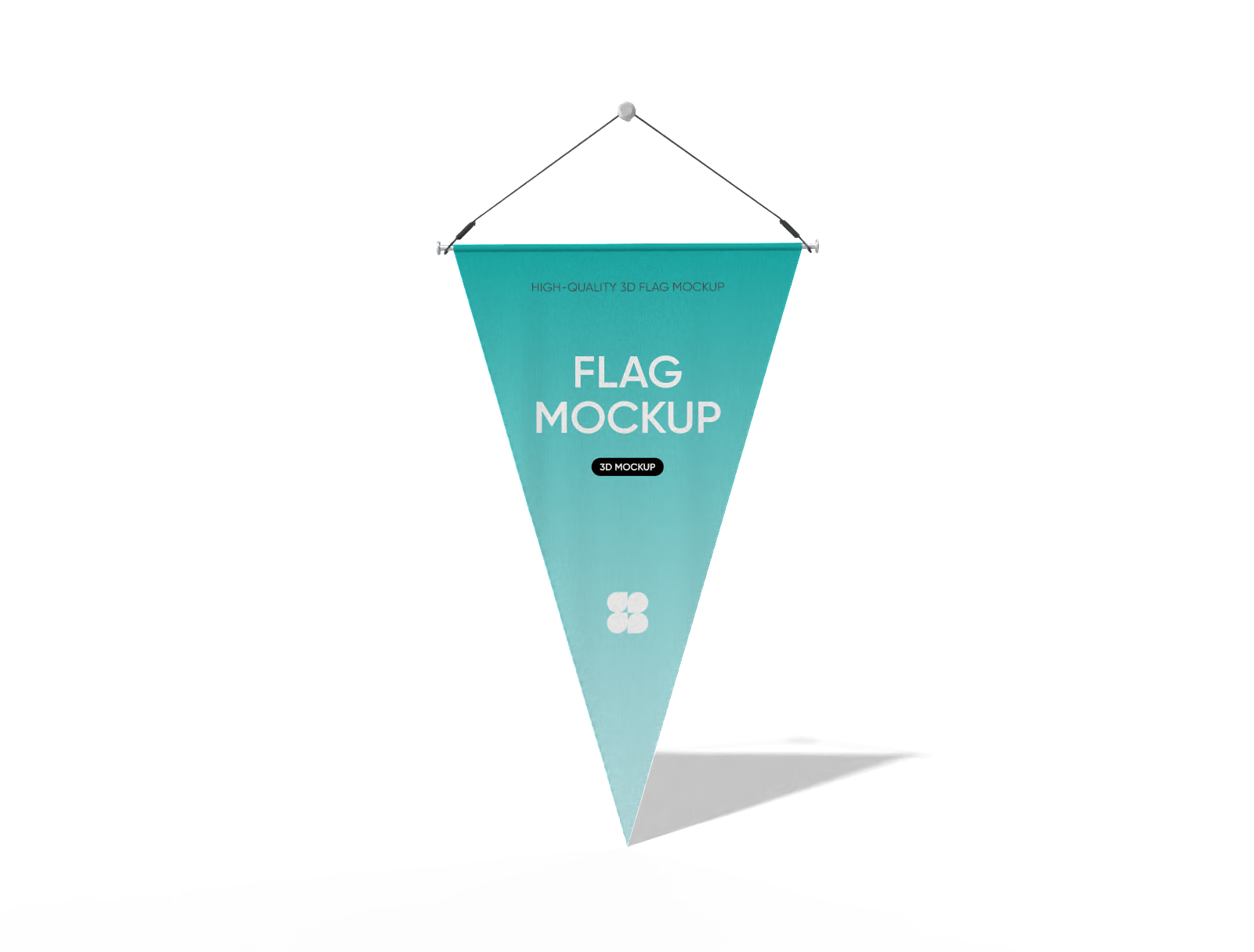 Pennant flag mockup