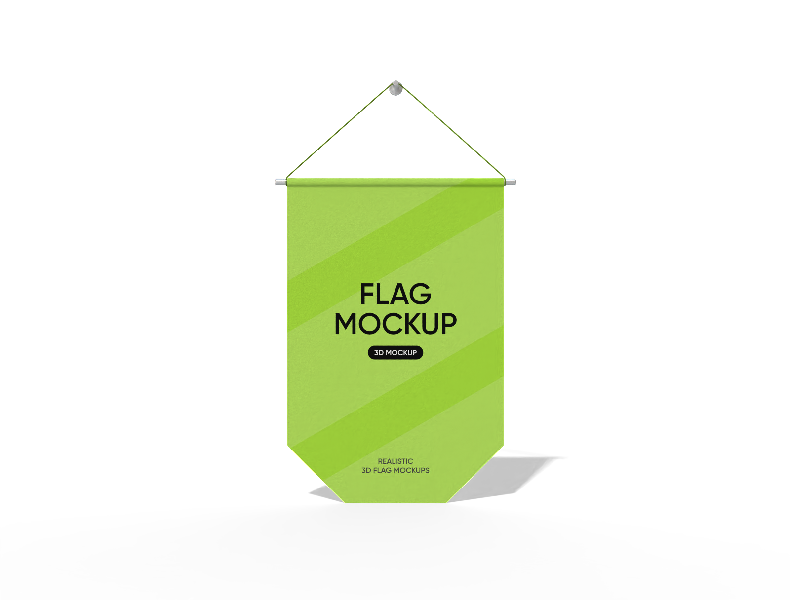 Hanging flag mockup