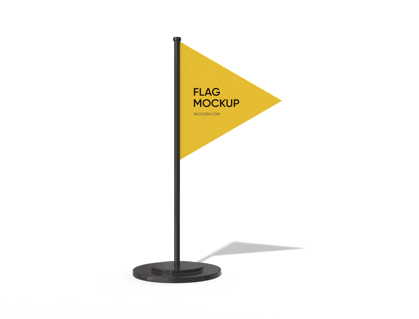 Standing small flag mockup