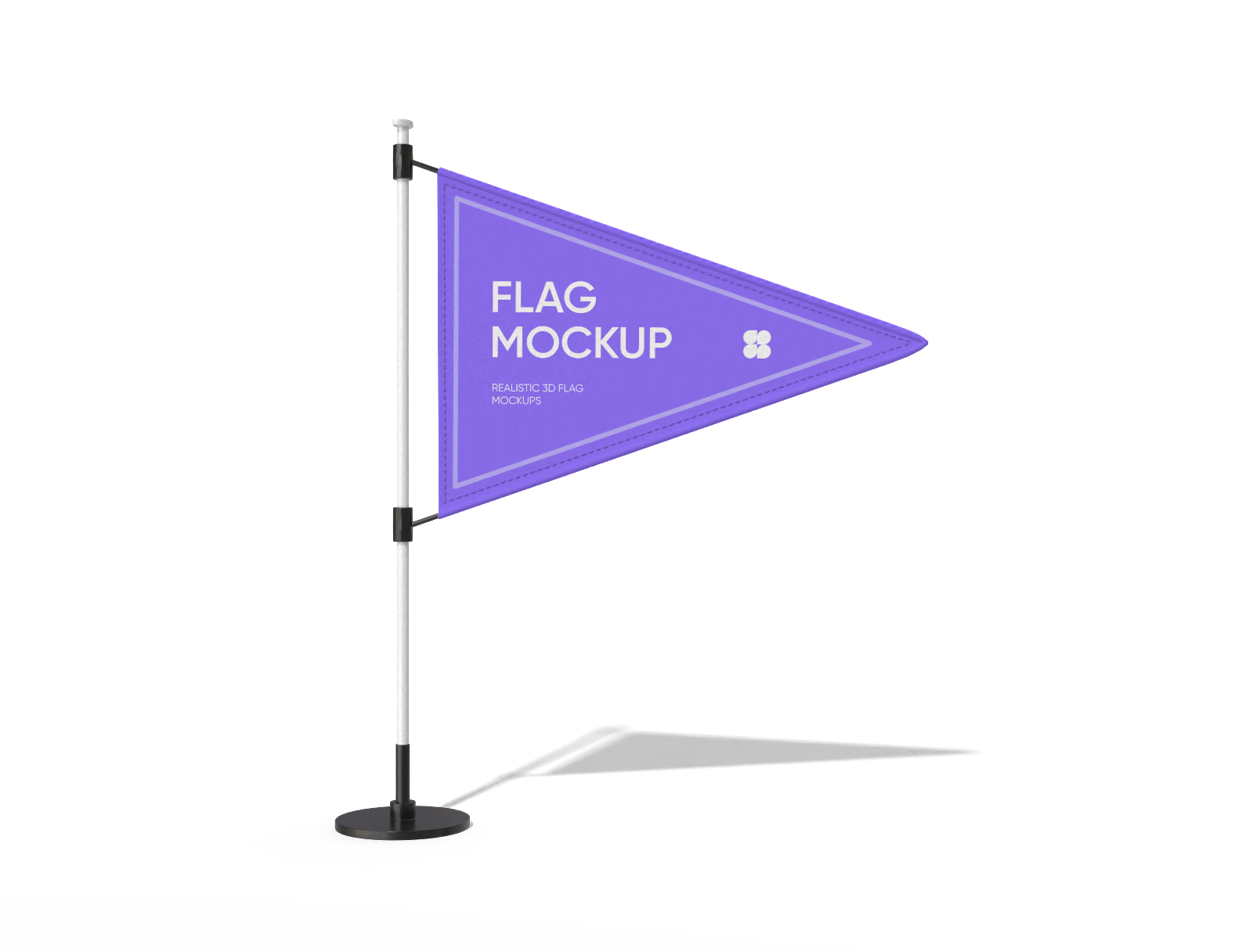 Triangle flag mockup