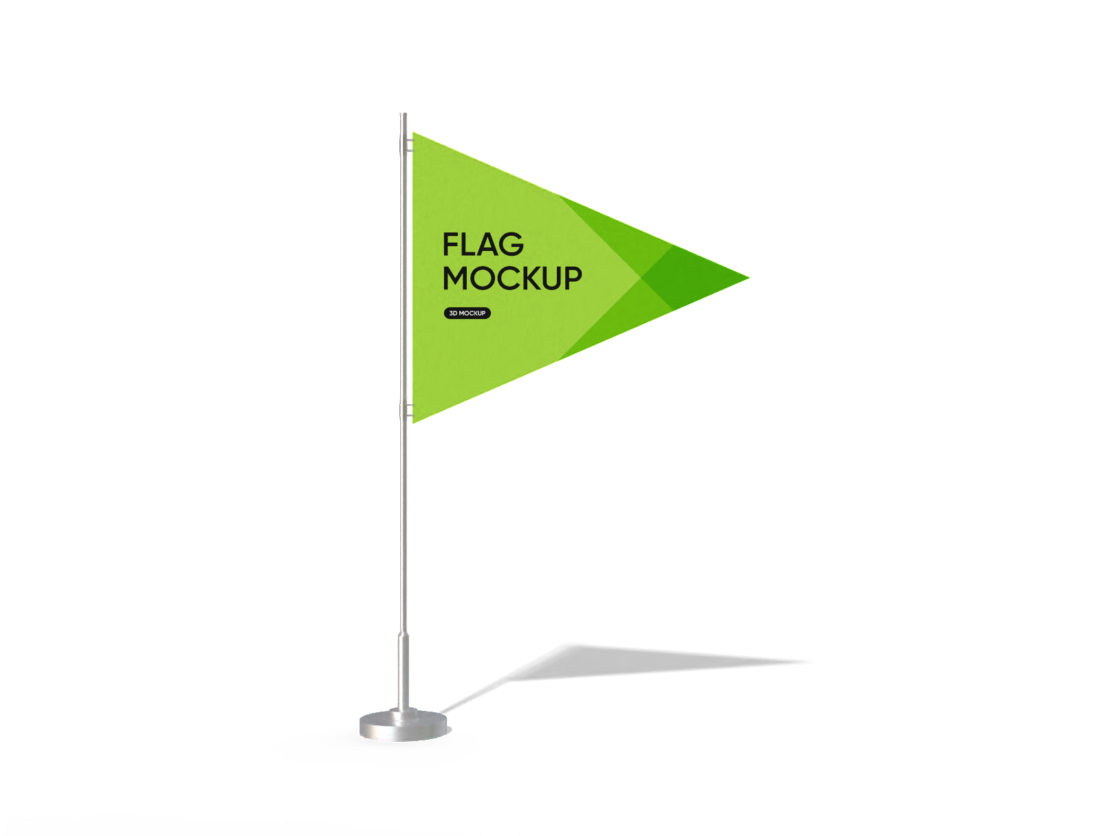 Triangle flag mockup