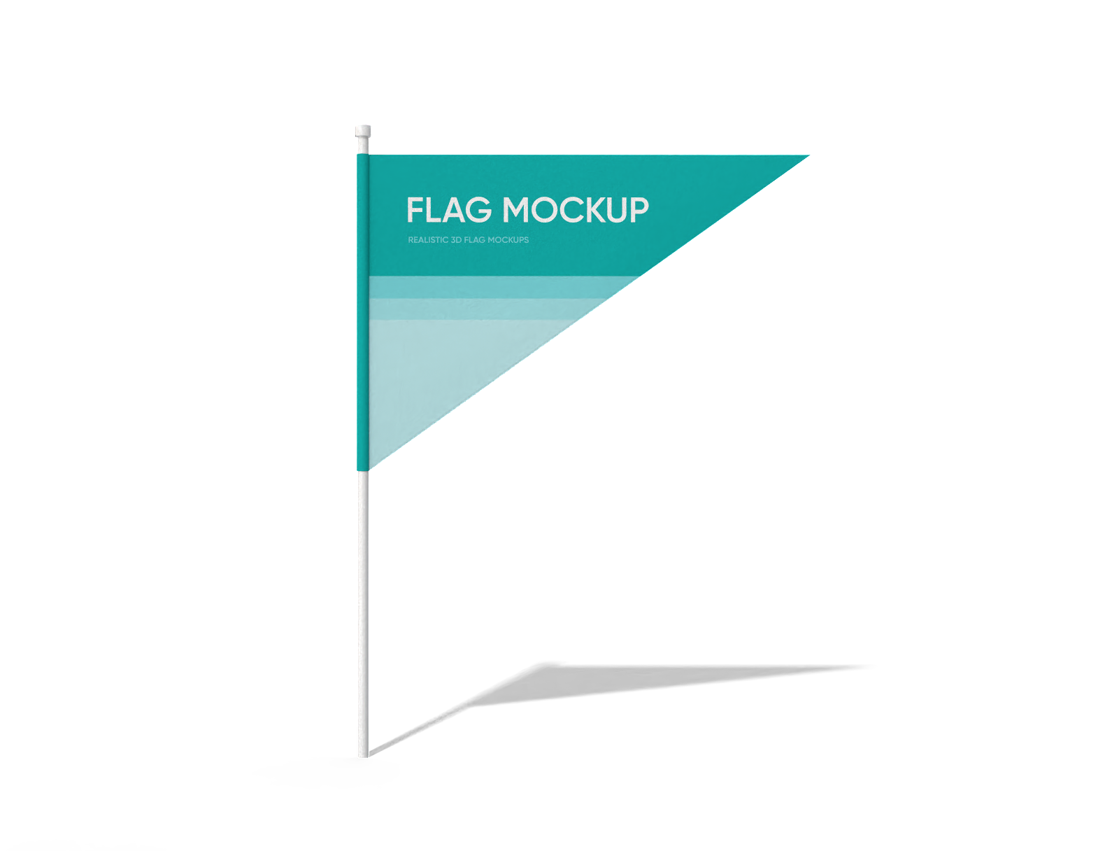Triangle flag mockup