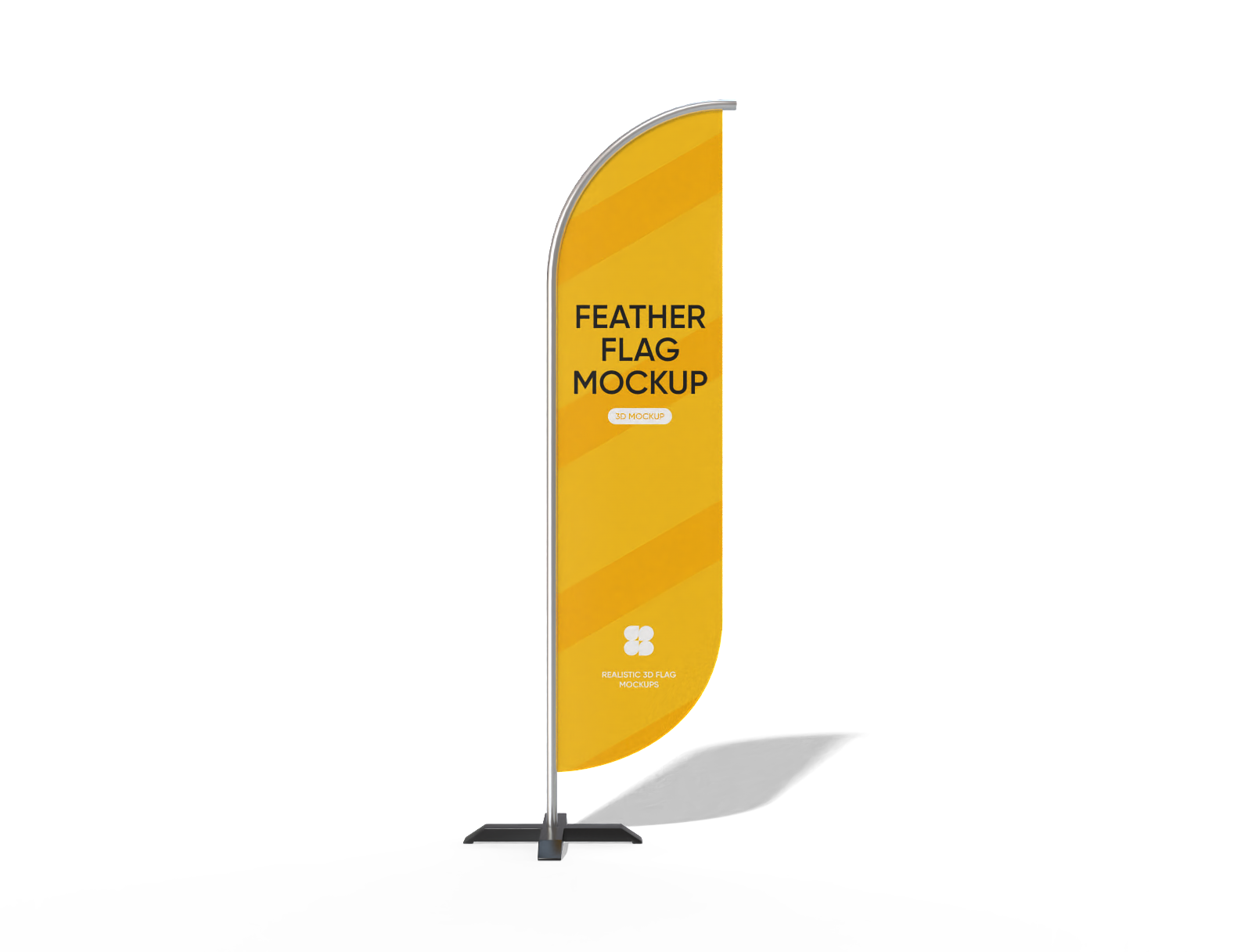 Feather flag advertising mockup