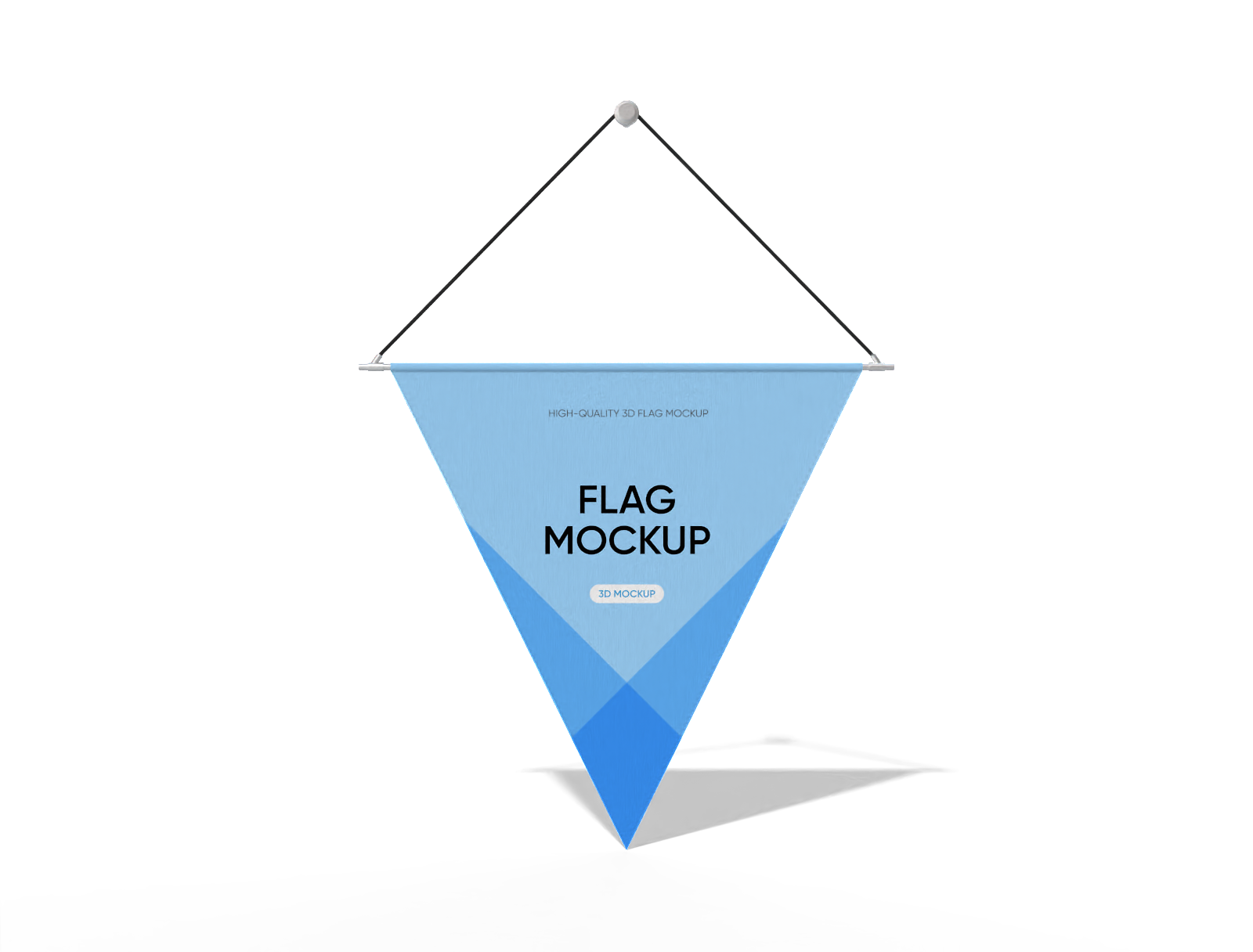 Triangle pennant flag mockup
