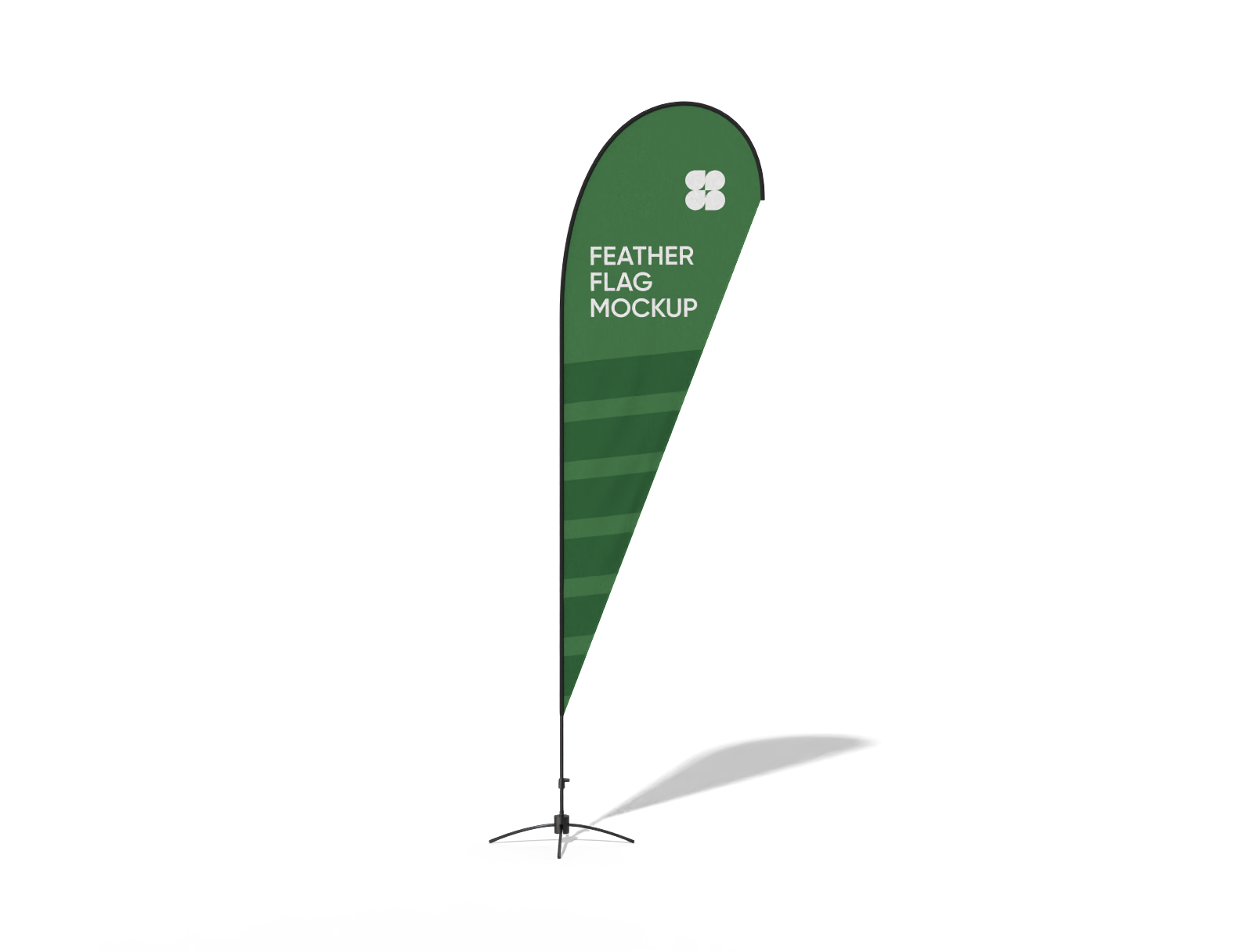 Teardrop feather flag mockup