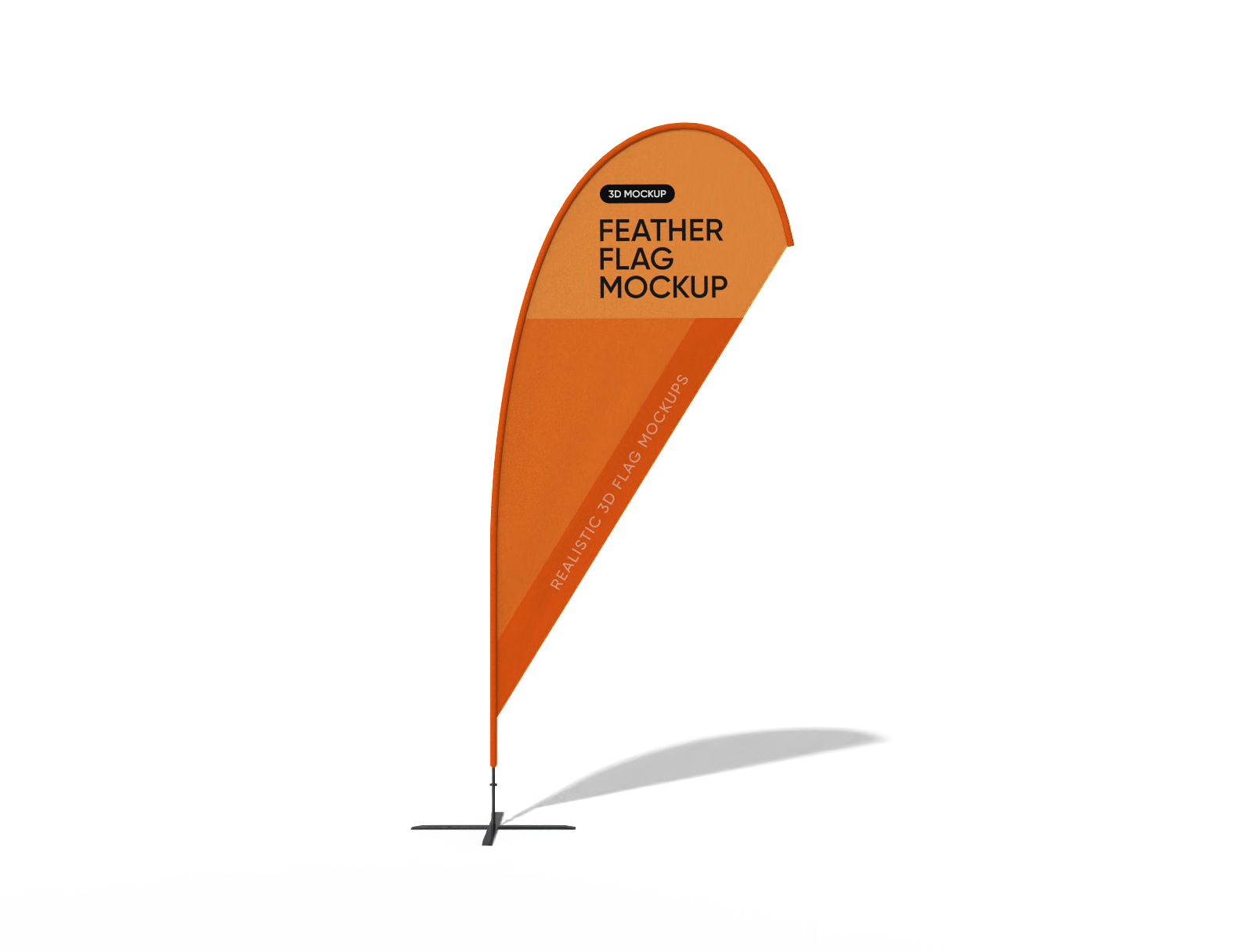 Teardrop flag mockup