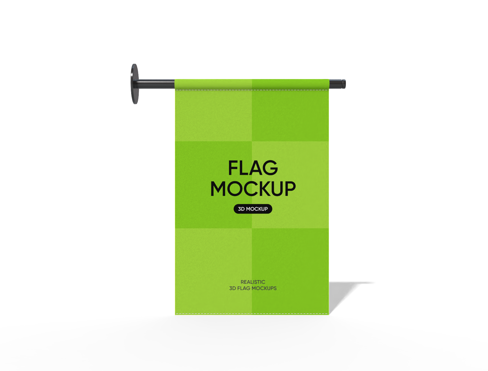 Hanging flag mockup