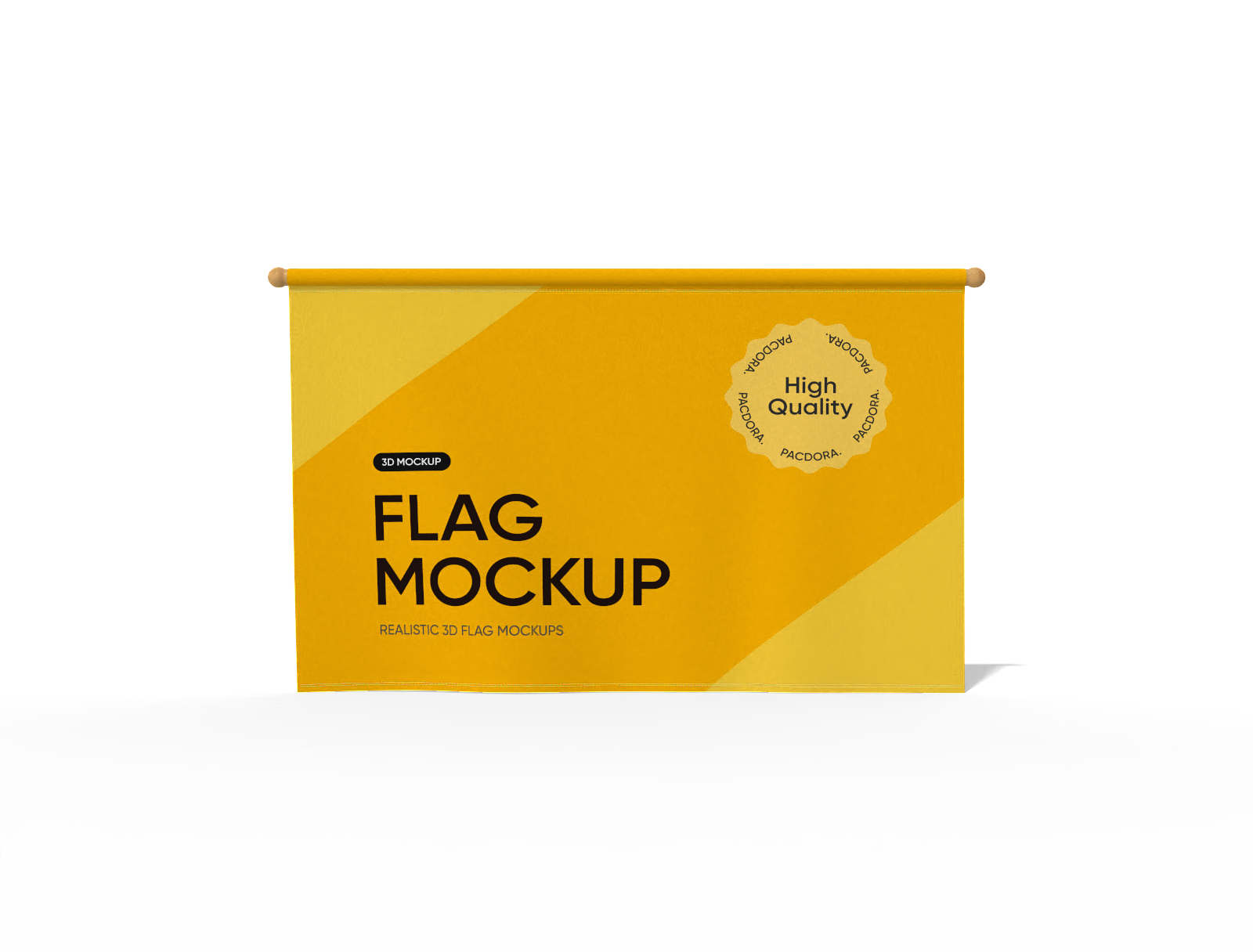 Yellow flag mockup