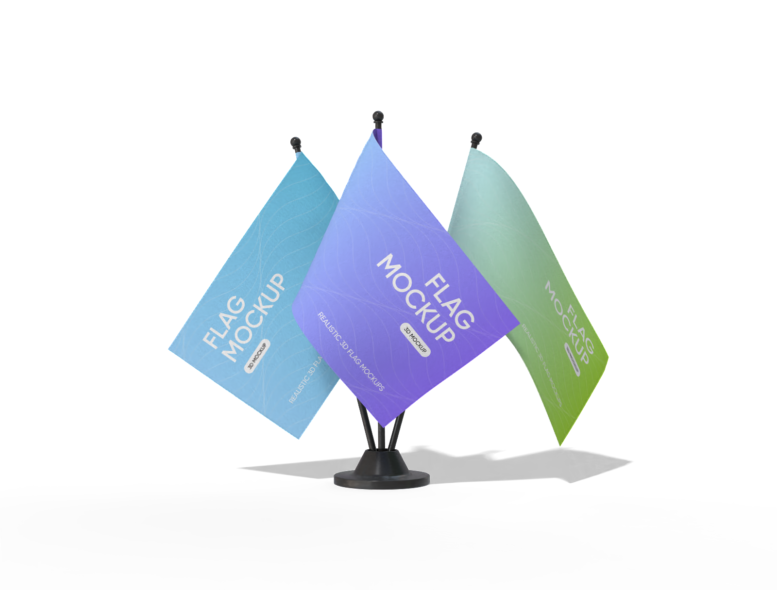 Desk flag mockup