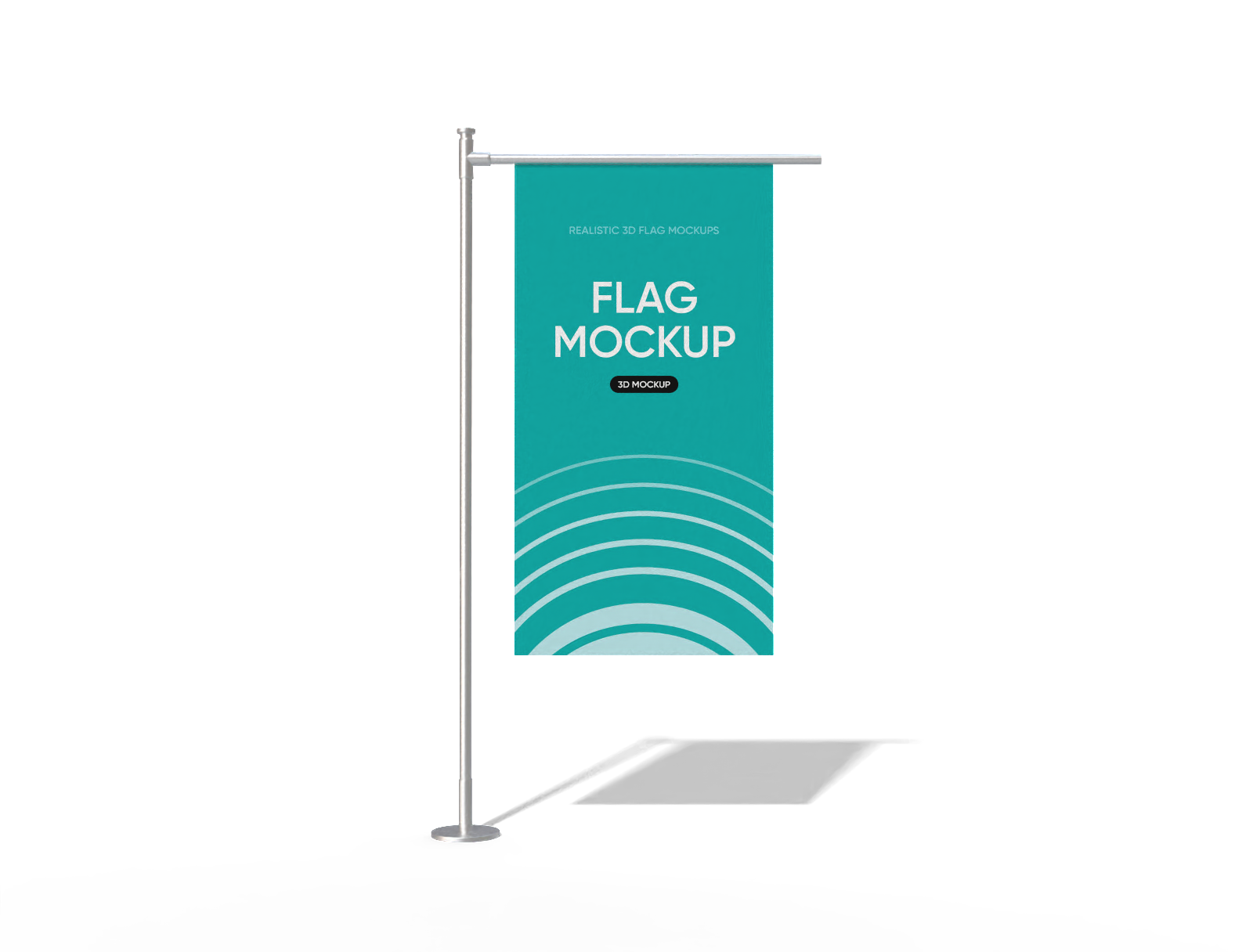 Vertical flag mockup