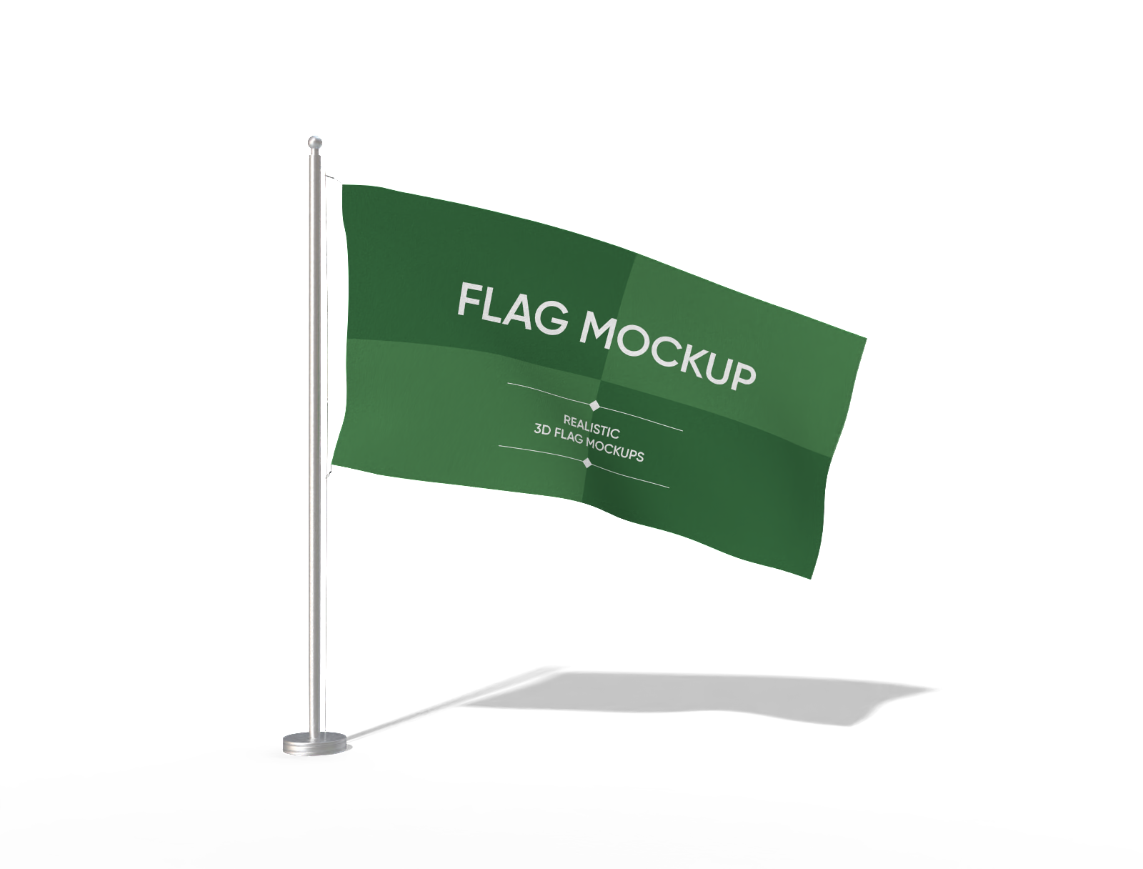 Waving flag mockup
