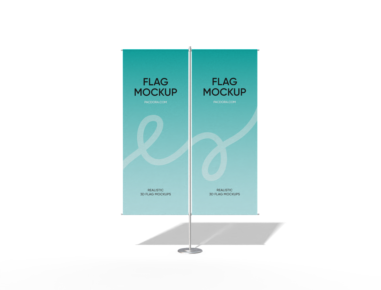 Vertical flag mockup