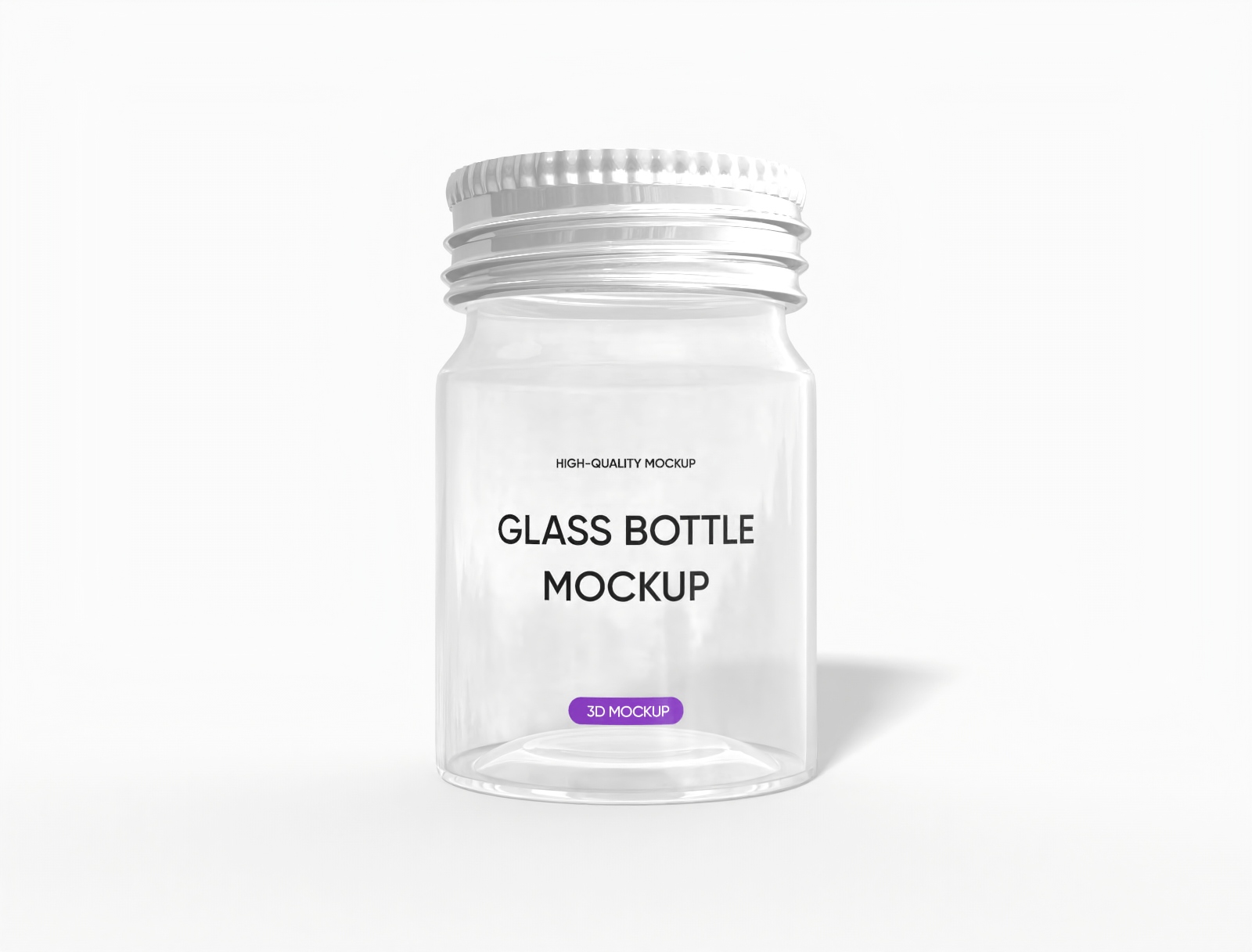 Glass bottle product mockup