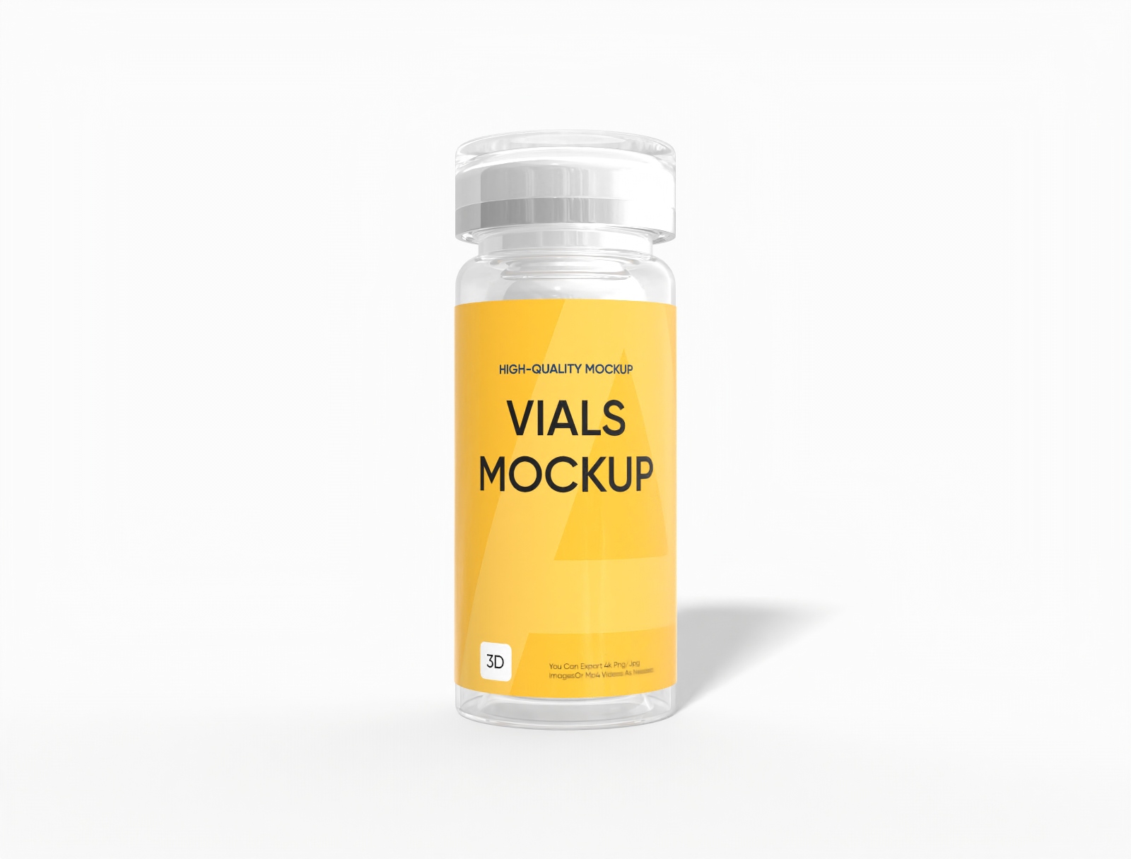 Small supplement vial mockup