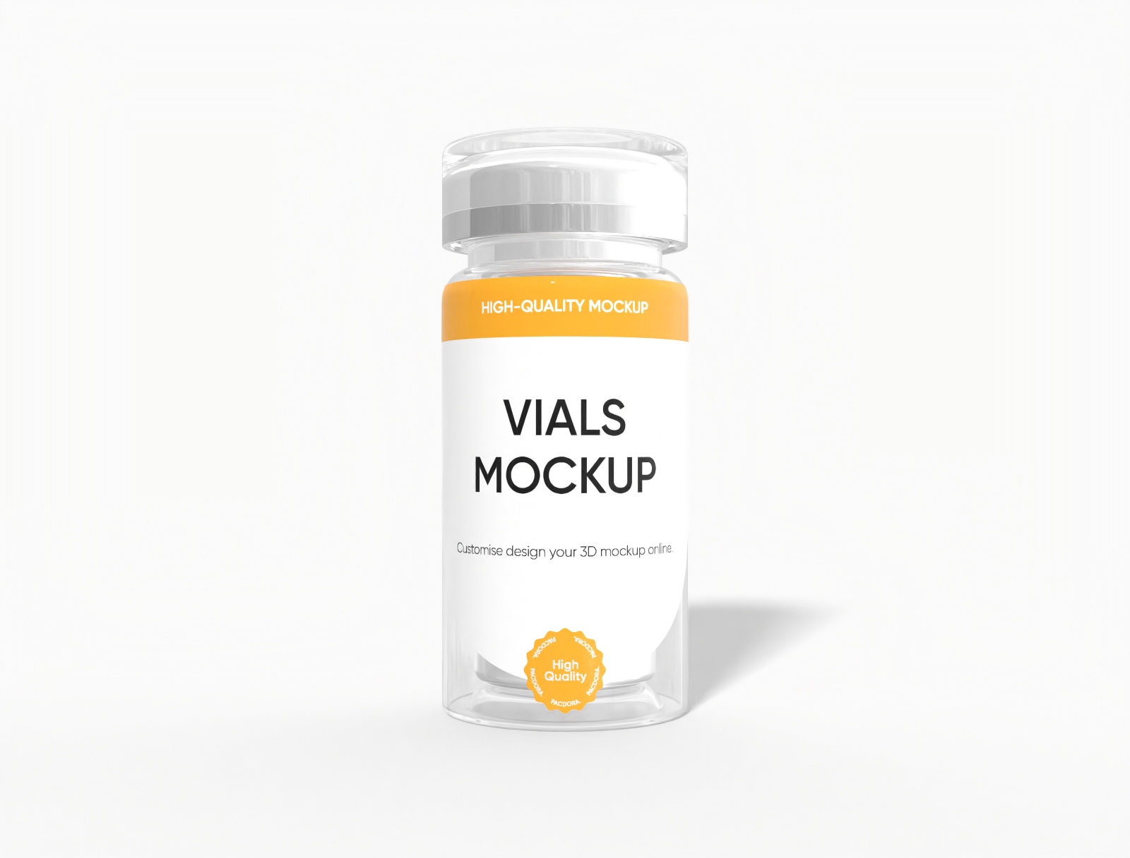 Small supplement bottle mockup