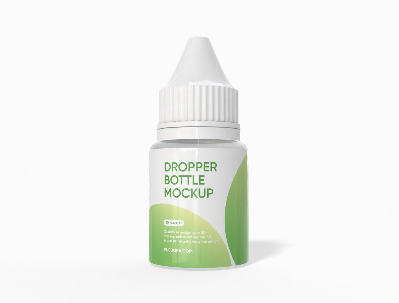 5 ml plastic dropper bottle mockup