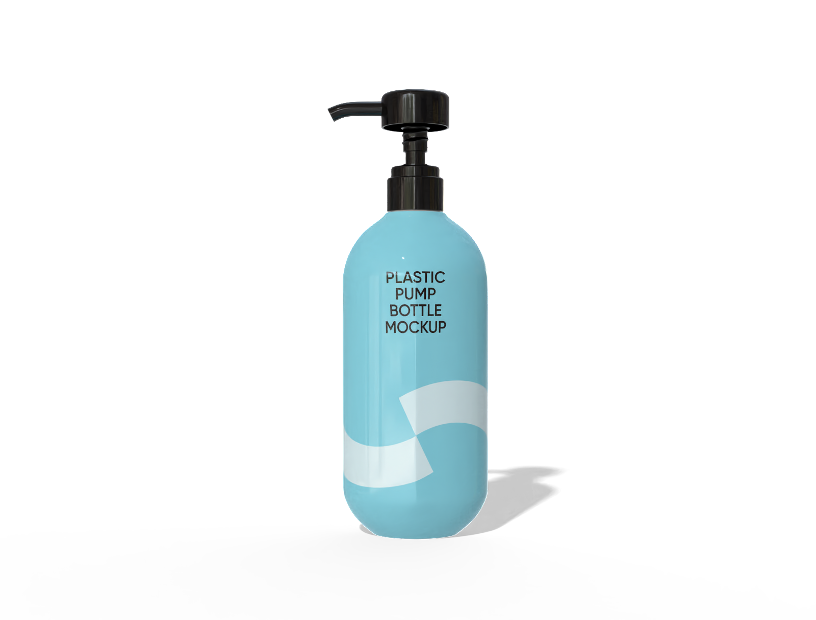 750 ml ポンプヘアオイルボトル モックアップ