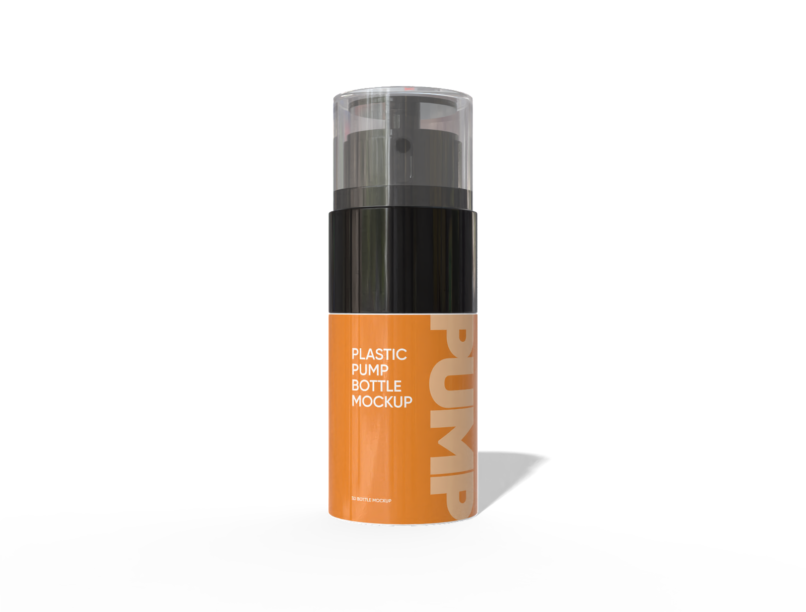 Plastic cosmetic pump bottle mockup