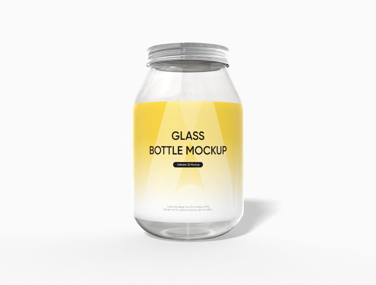 Glass bottle mockup