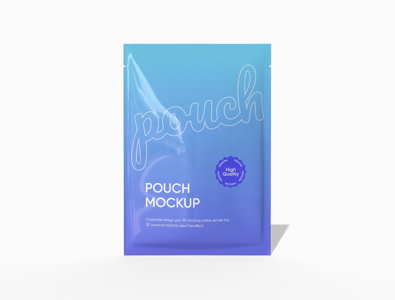 14 × 20 3-side sealed tea sachet mockup