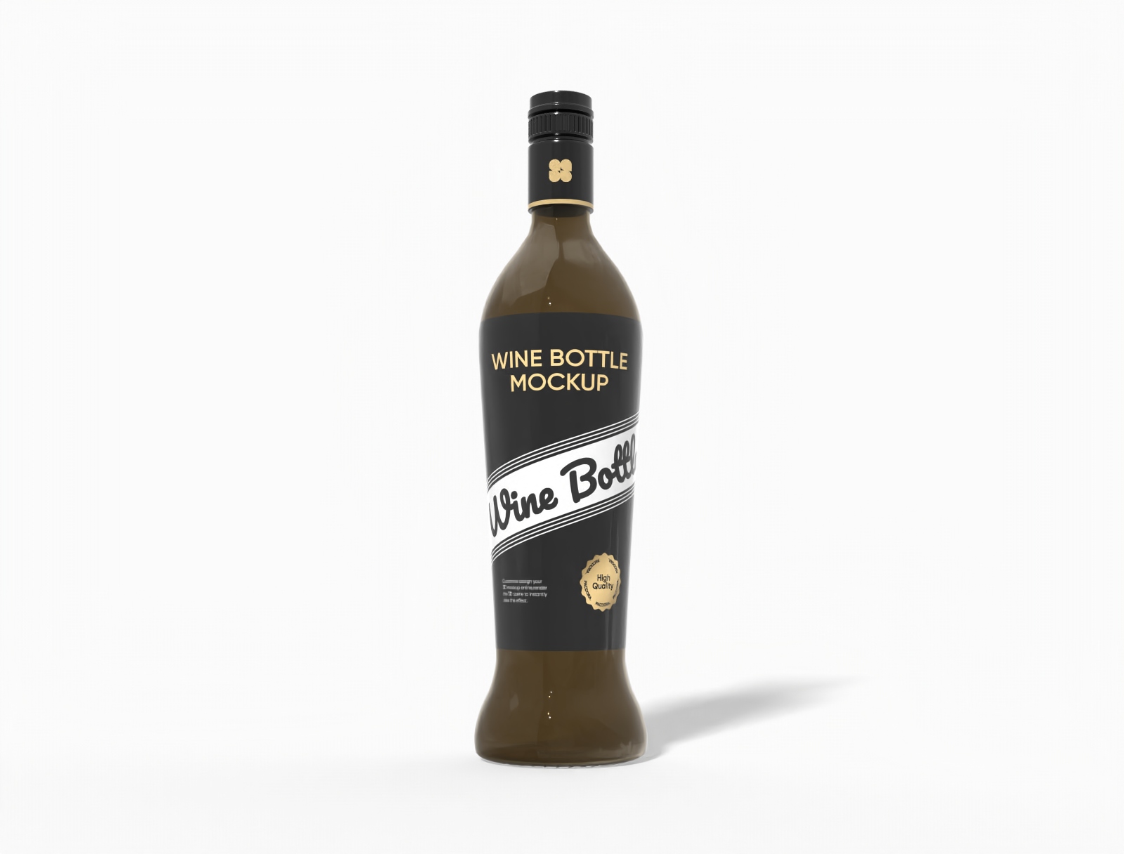 750 ml ワイン ボトル モックアップ