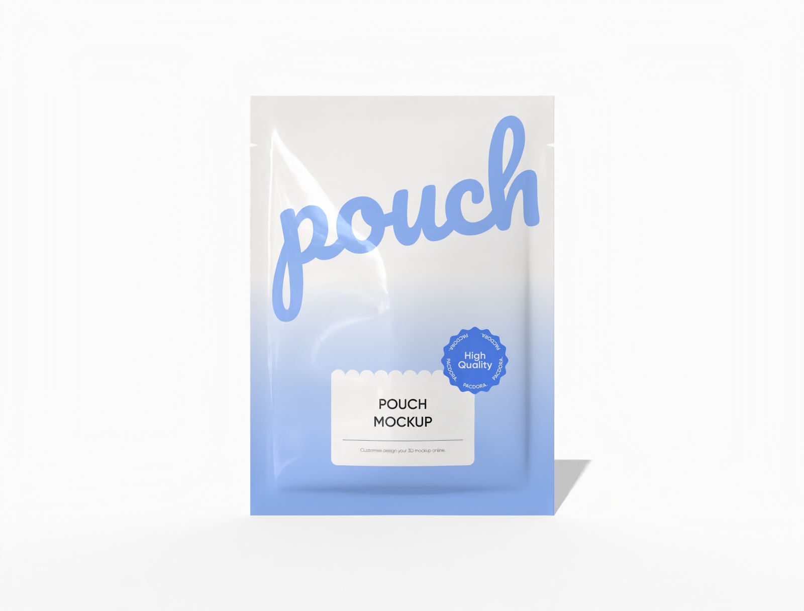 13 × 18 three-side seal food pouch mockup