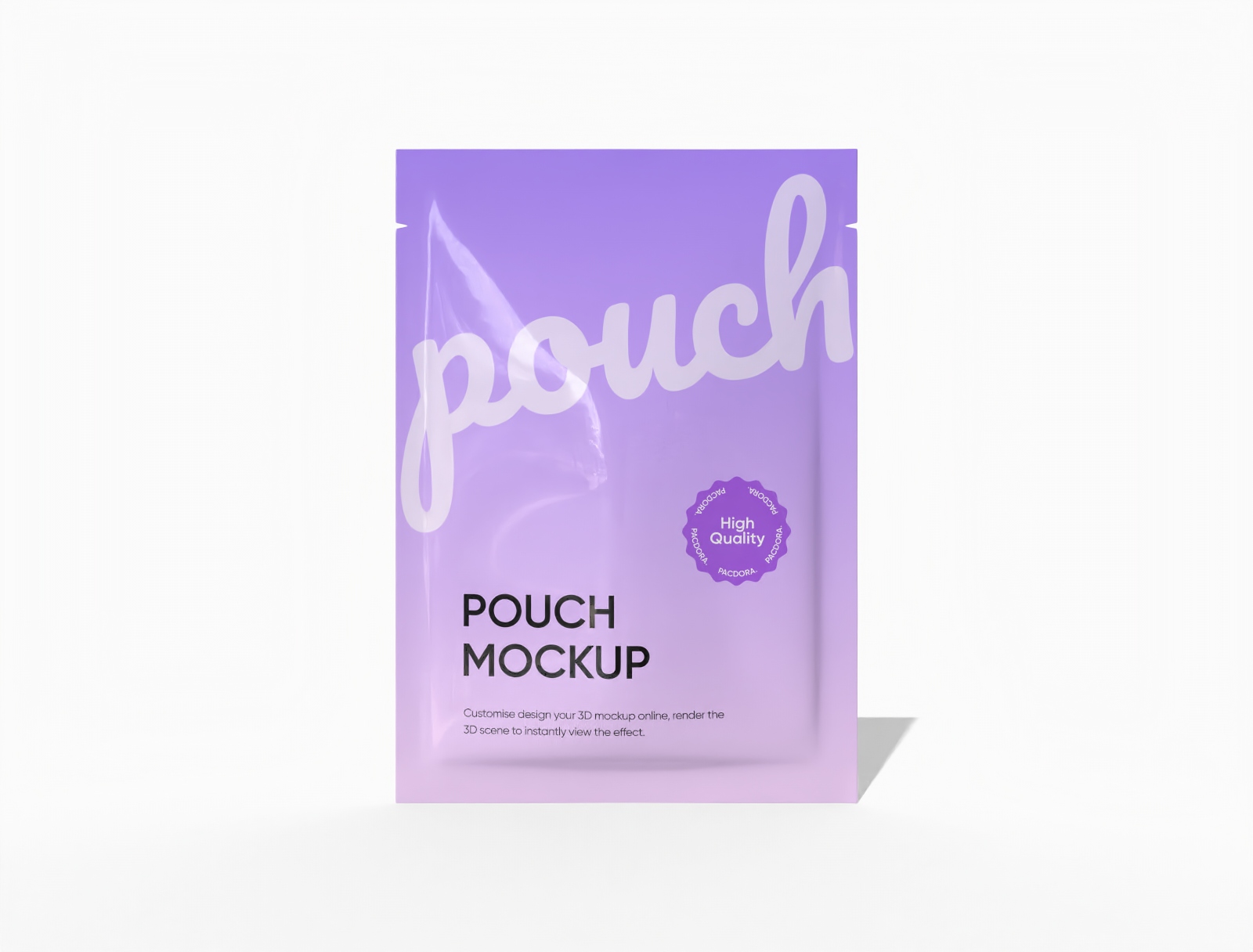 12 × 17 three-side seal food pouch mockup