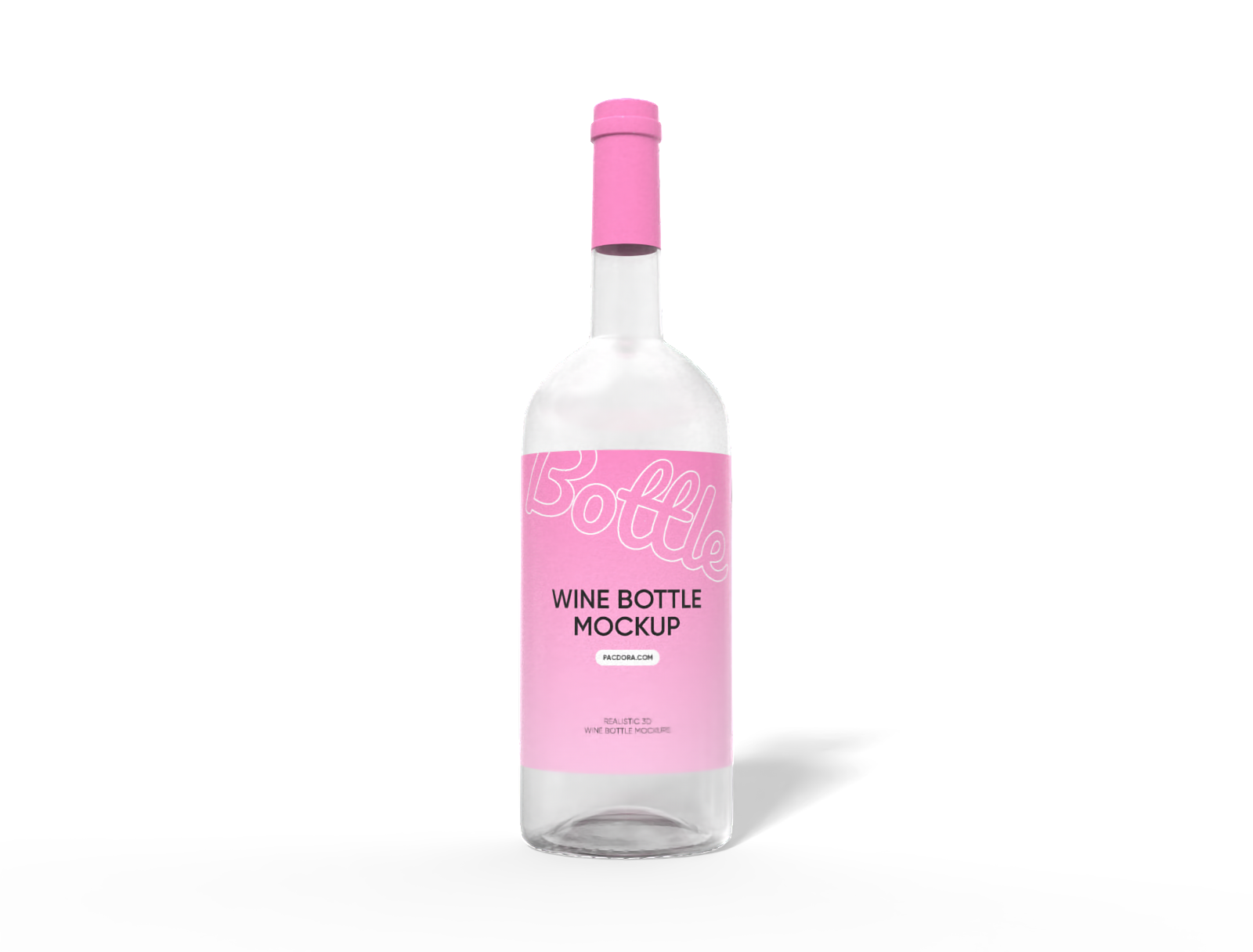 Wine bottle mockup