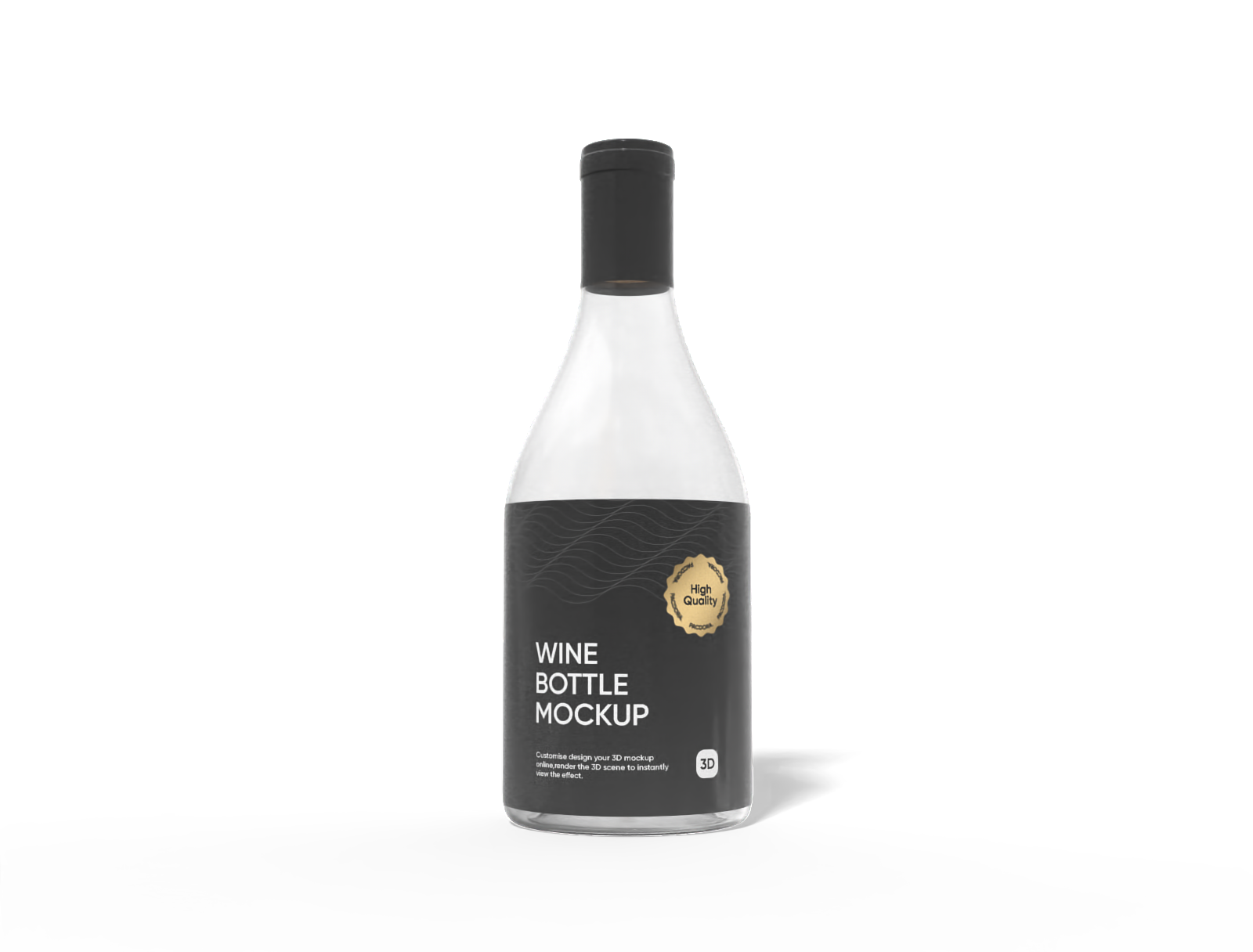 Wine bottle mockup