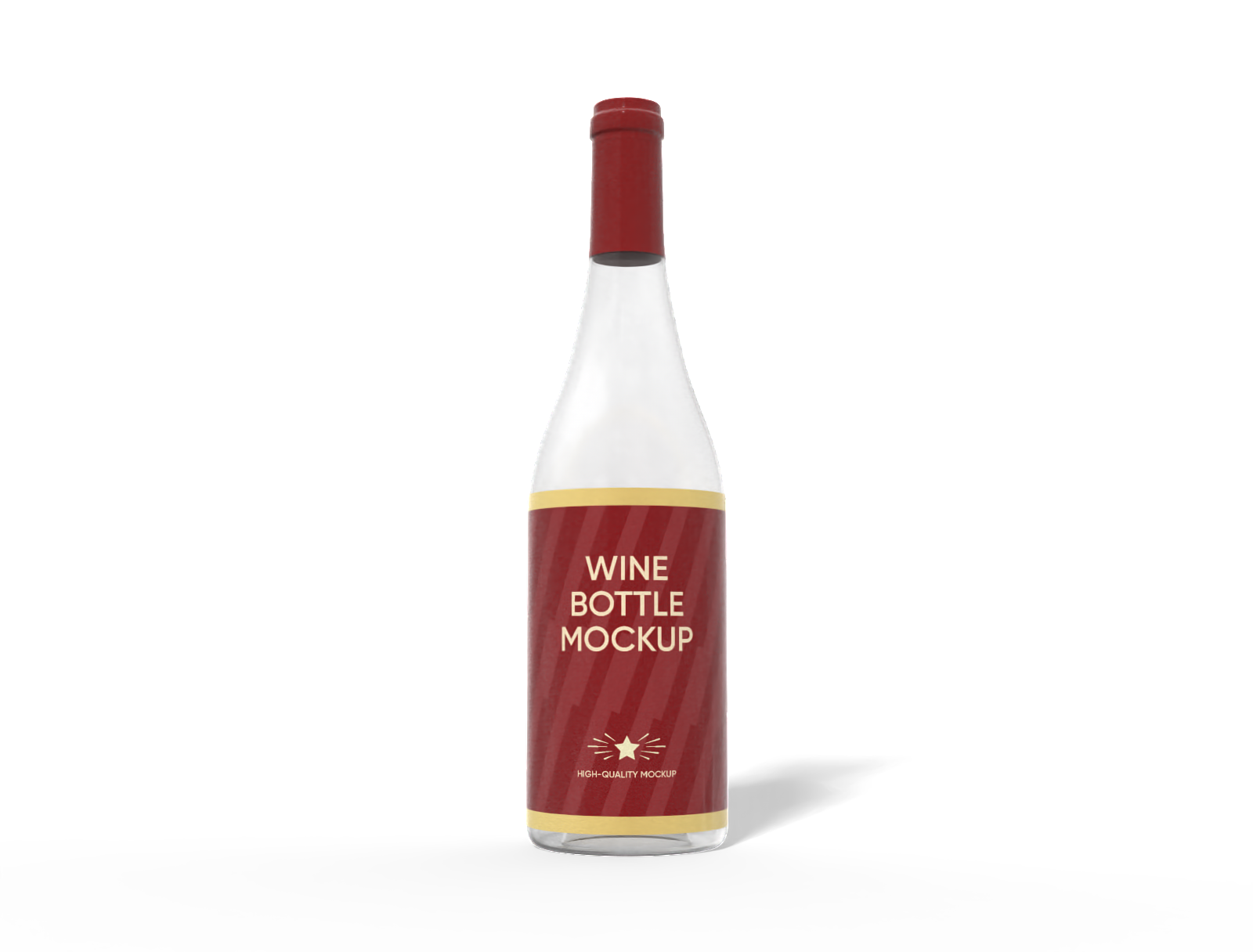Wine bottle mockup