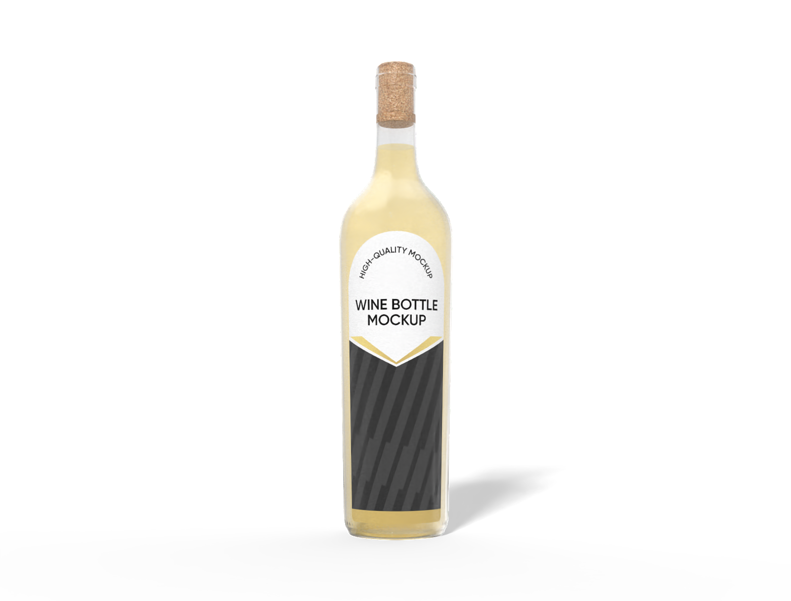 Wine bottle mockup