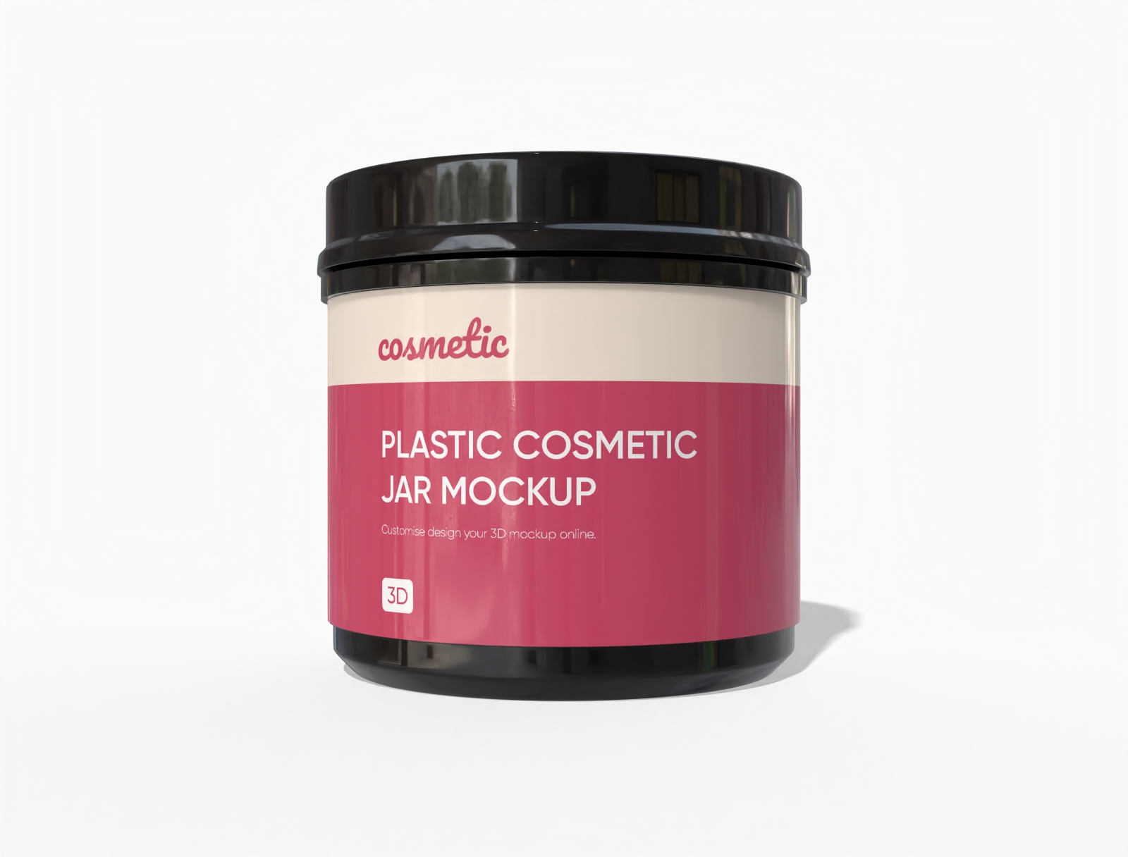 Cosmetic jar mockup